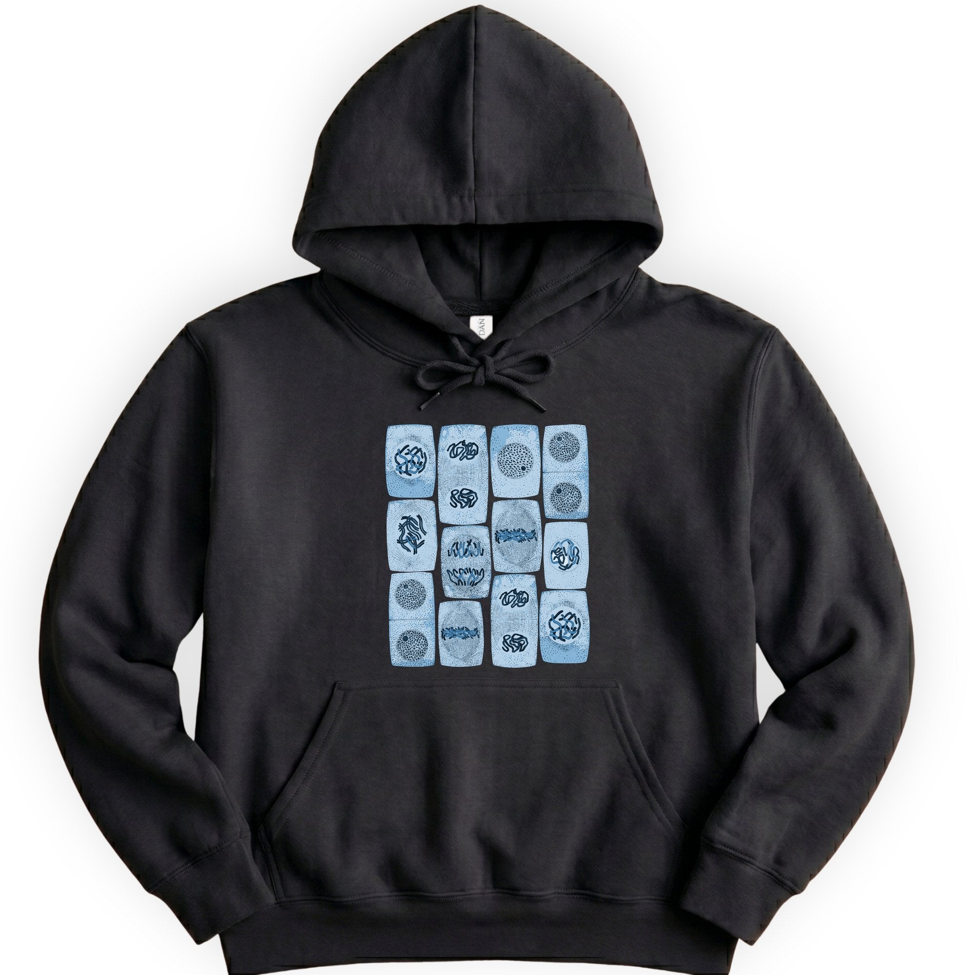 Mitosis Pattern hoodie — Black