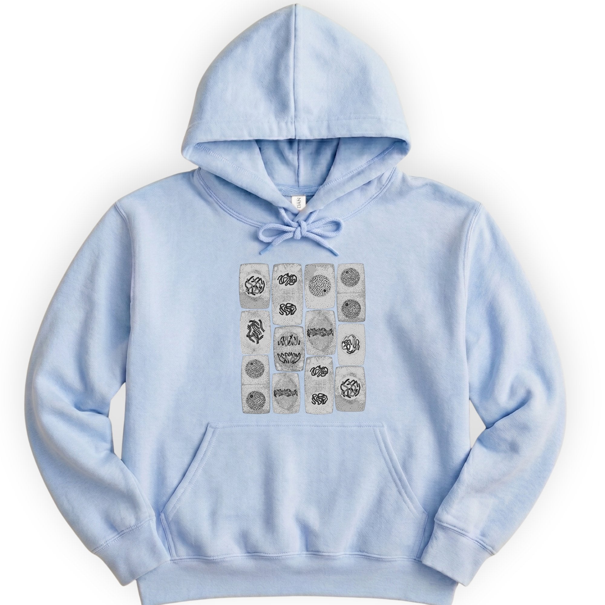 Mitosis Pattern hoodie — Light Blue