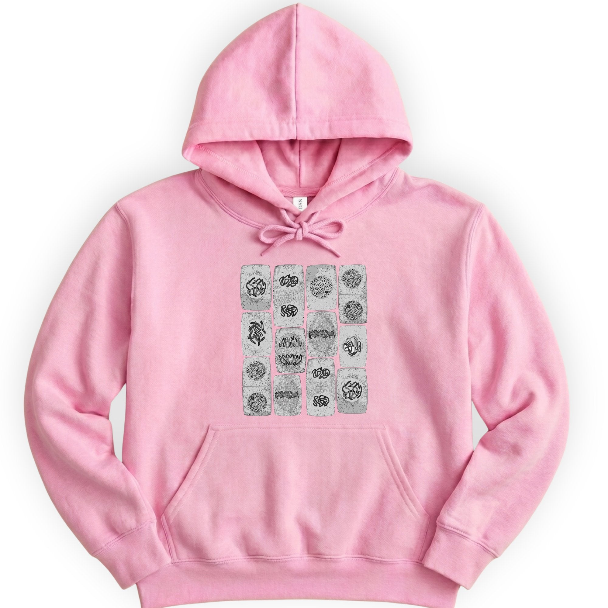 Mitosis Pattern hoodie — Light Pink