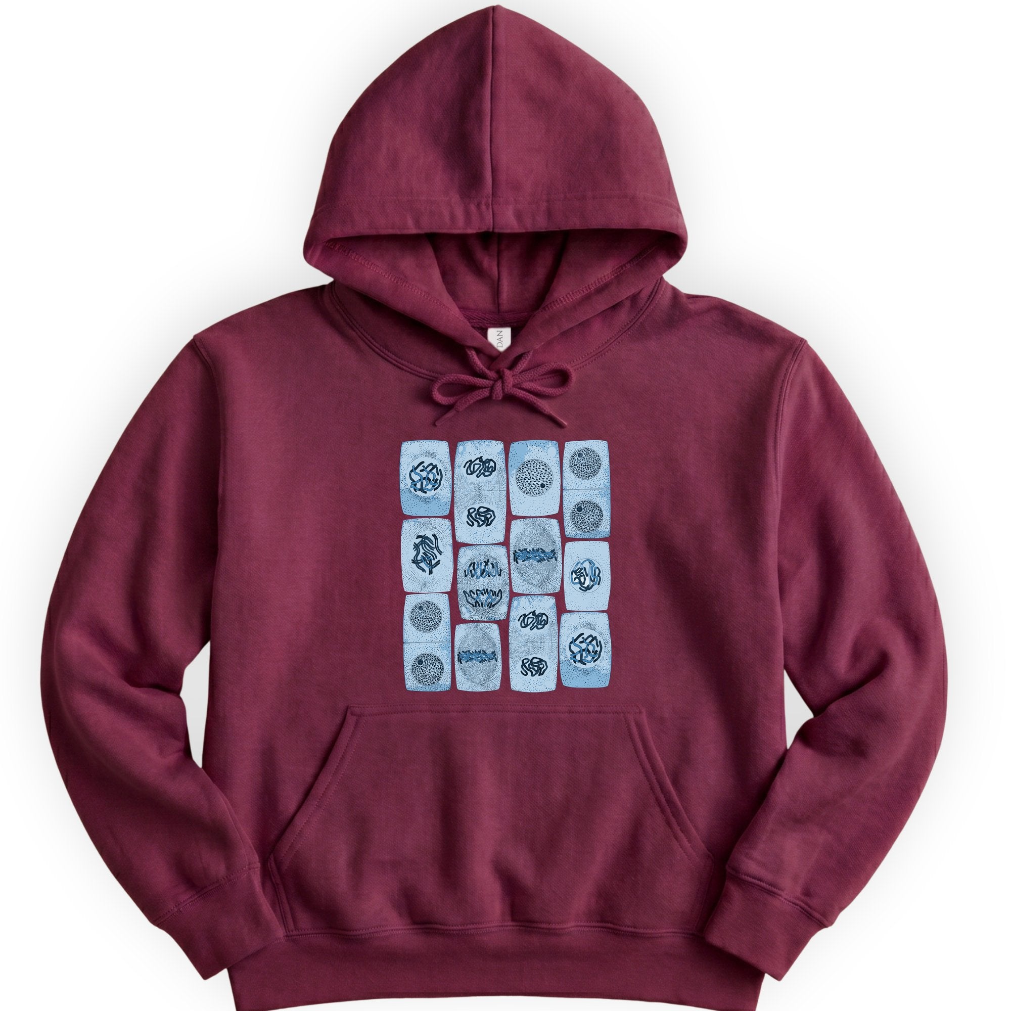 Mitosis Pattern hoodie — Maroon