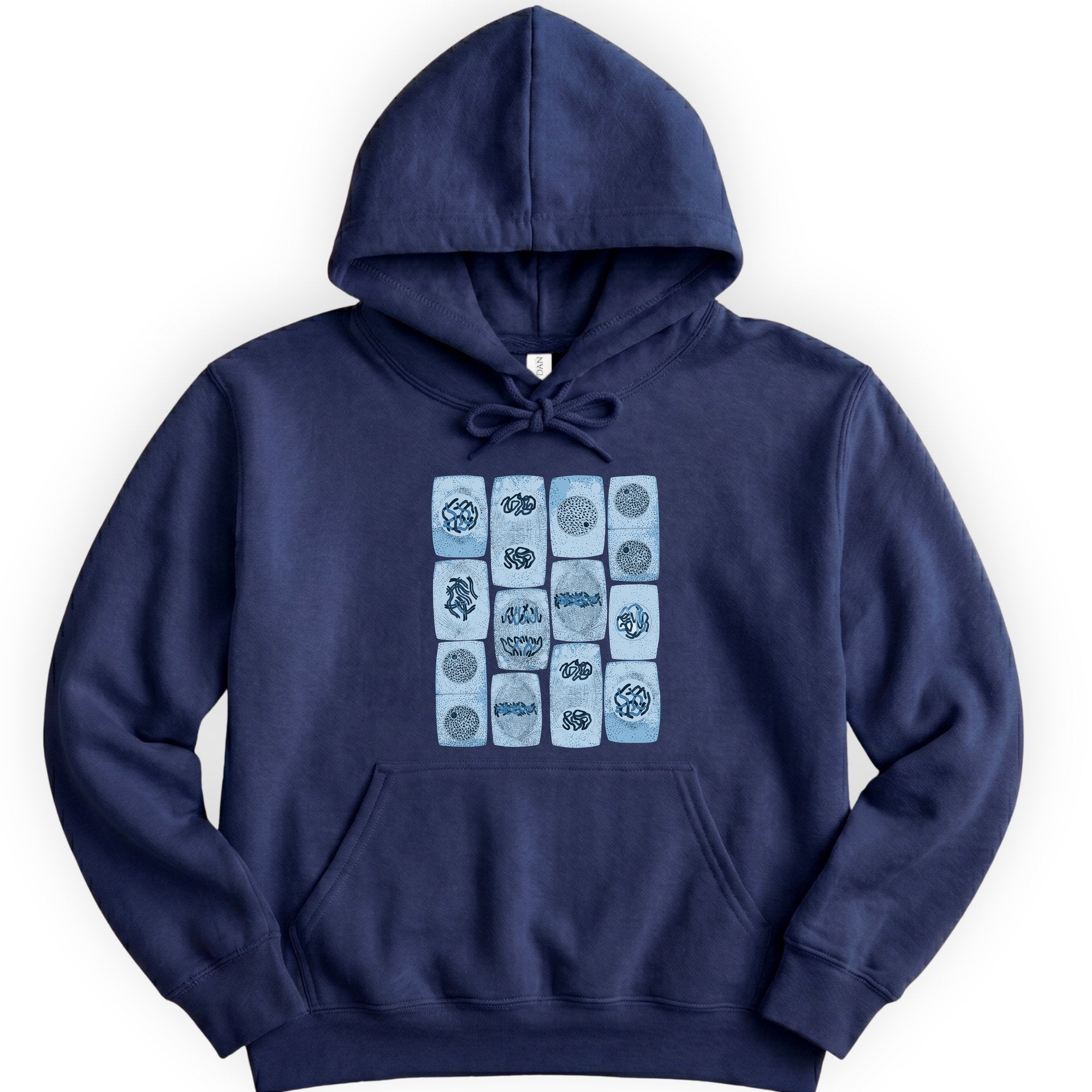 Mitosis Pattern hoodie — Navy