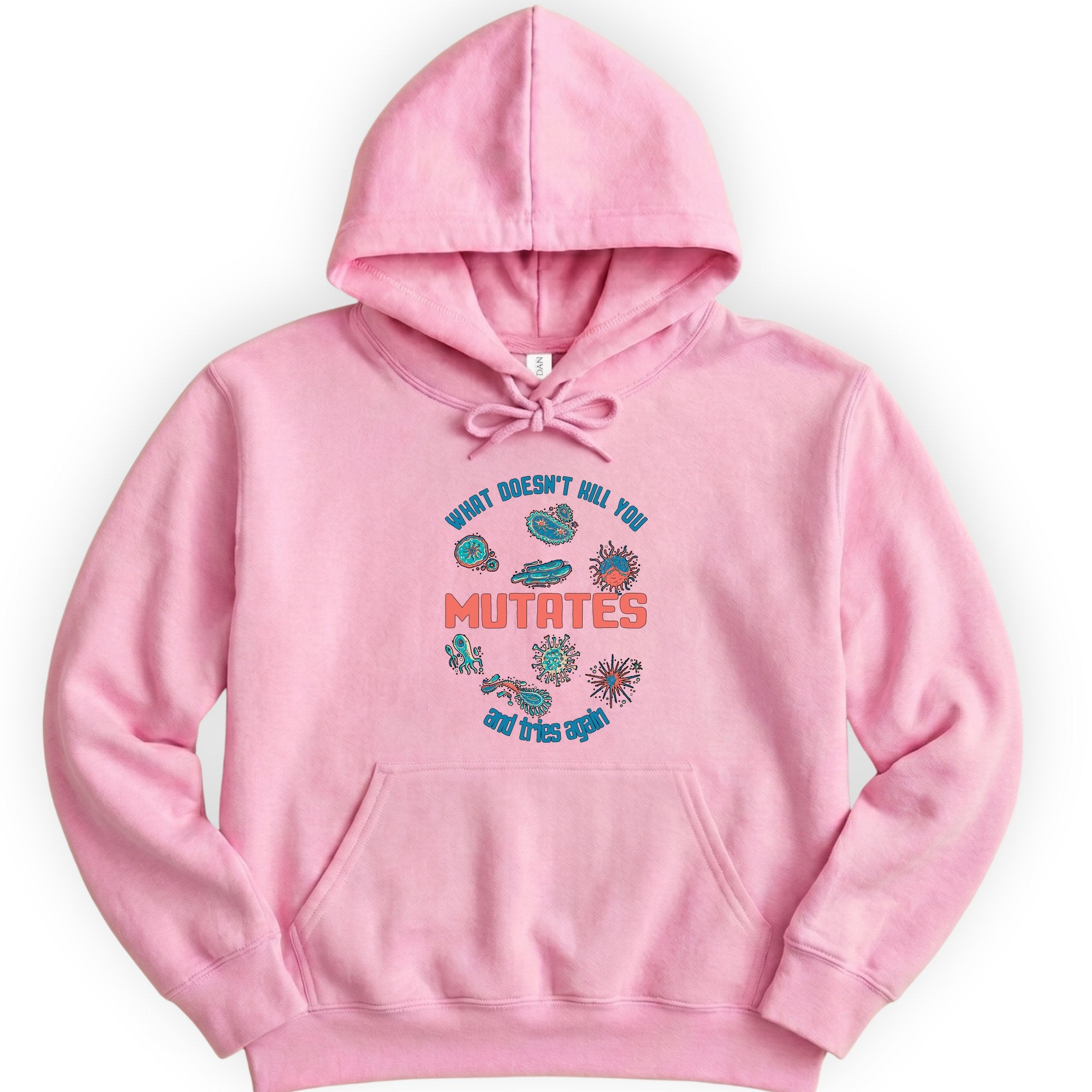 What Does Not Kill You Mutates hoodie — Light Pink