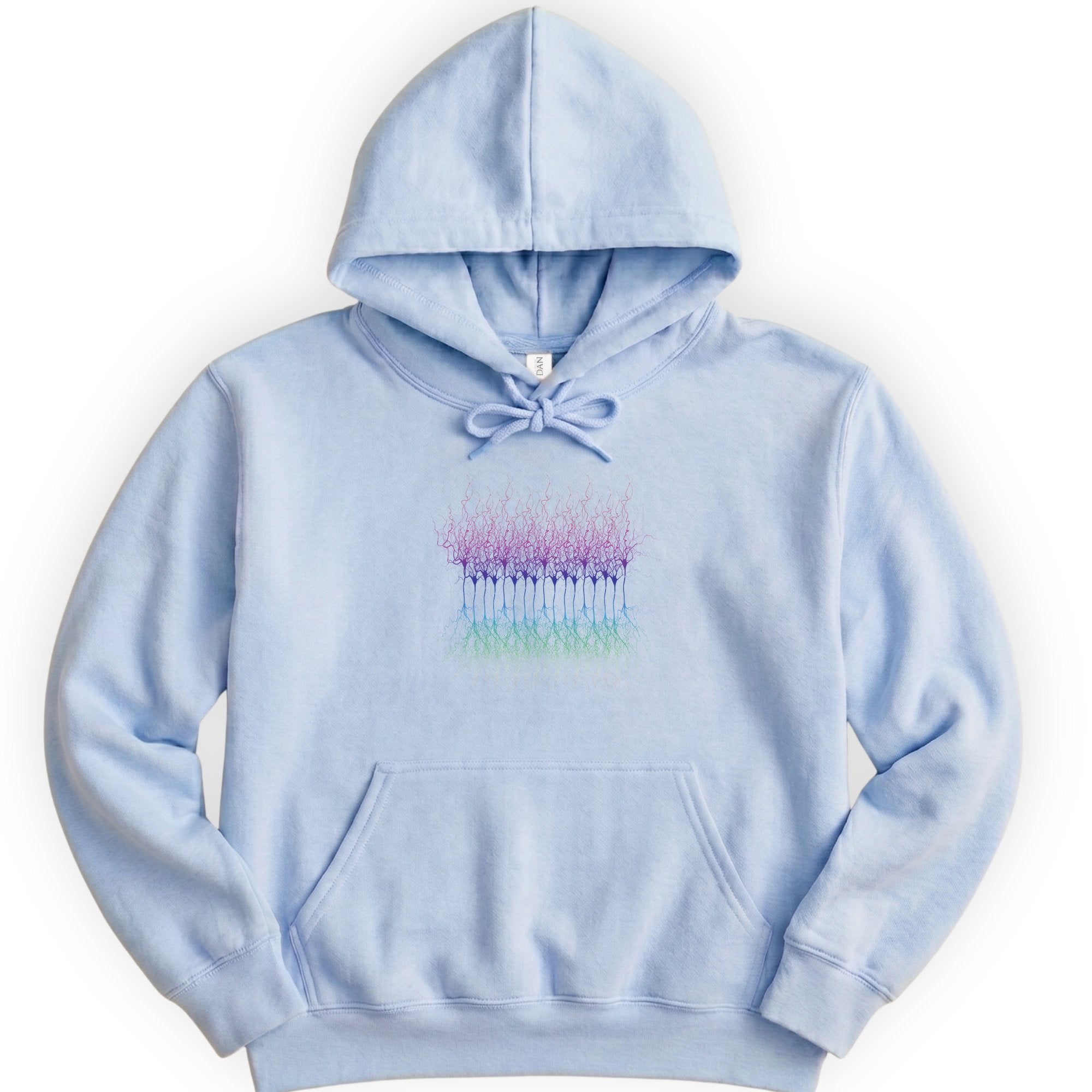 Neural Pathways hoodie — Light Blue