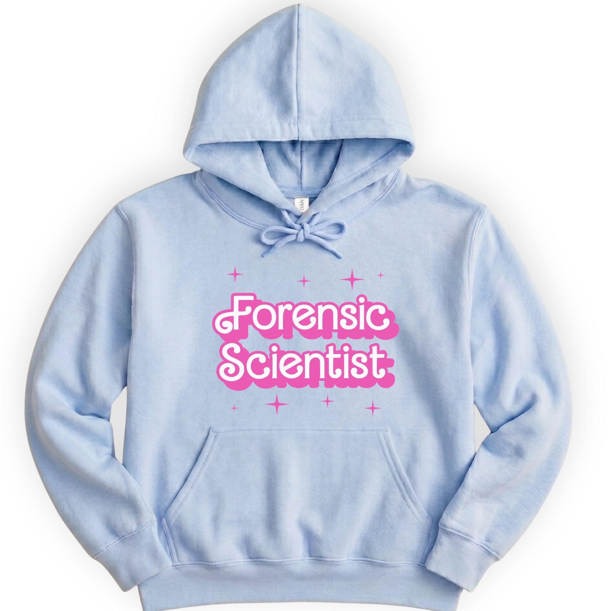 Custom Profession Pink Doll hoodie — Light Blue