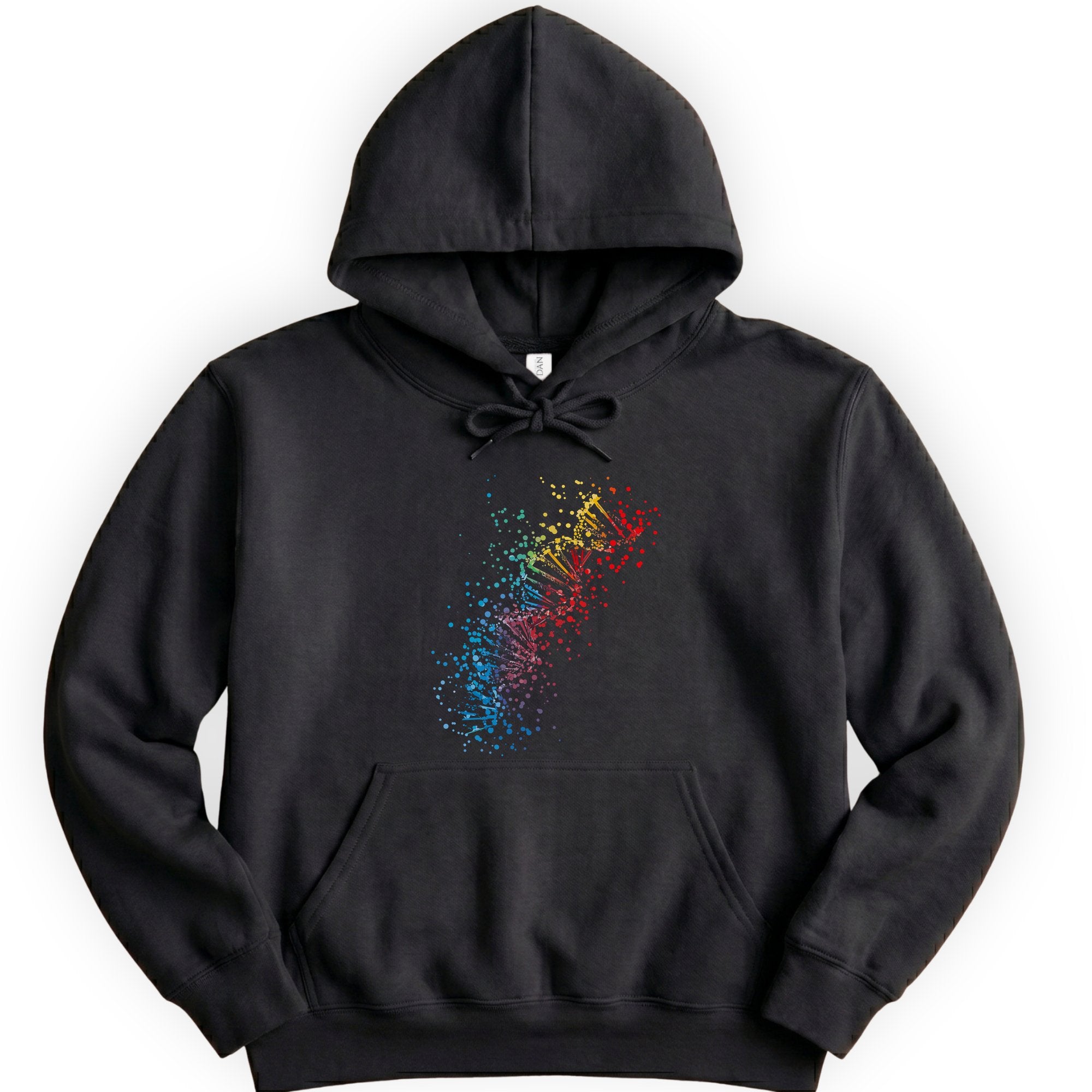 Rainbow DNA hoodie — Black