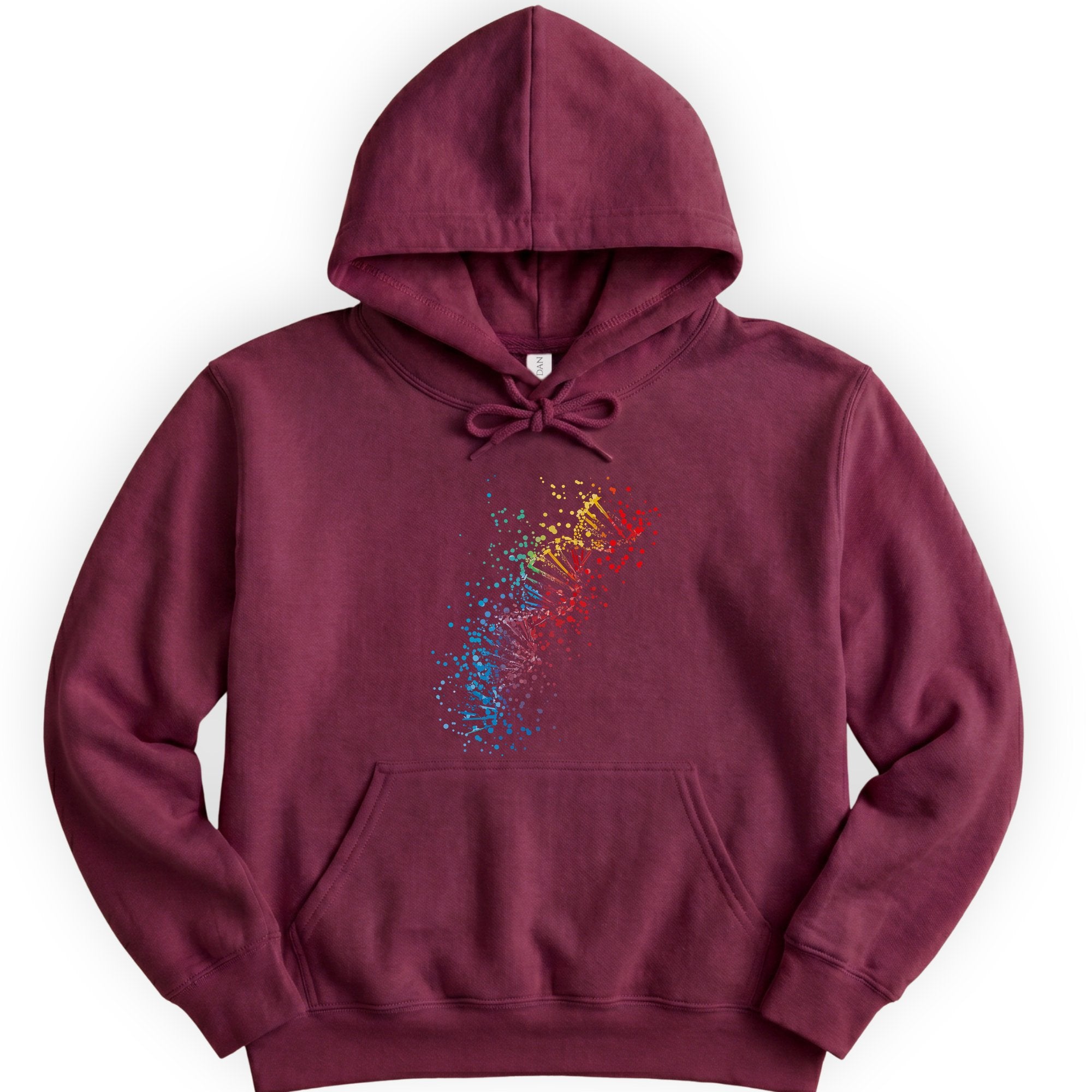 Rainbow DNA hoodie — Maroon