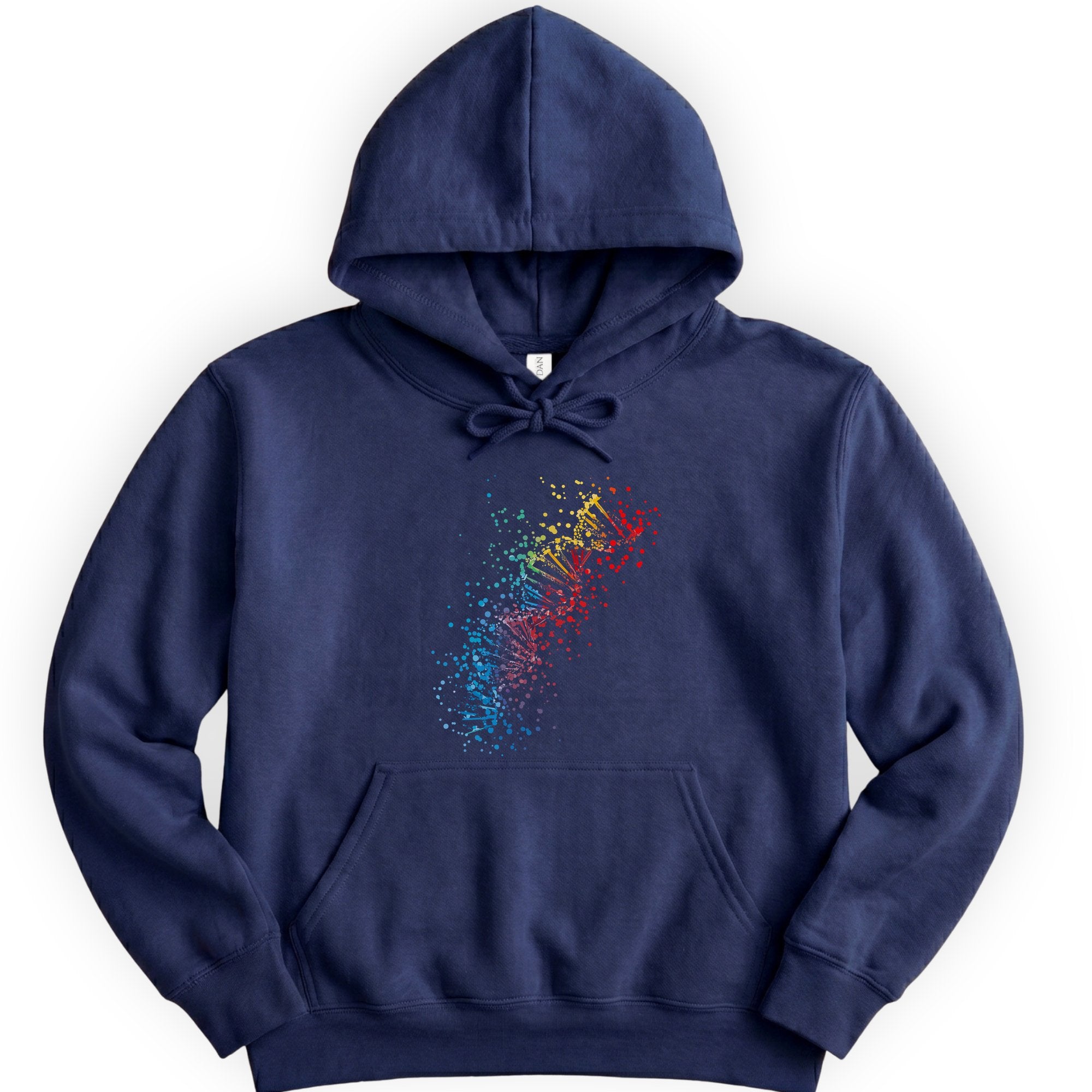Rainbow DNA hoodie — Navy