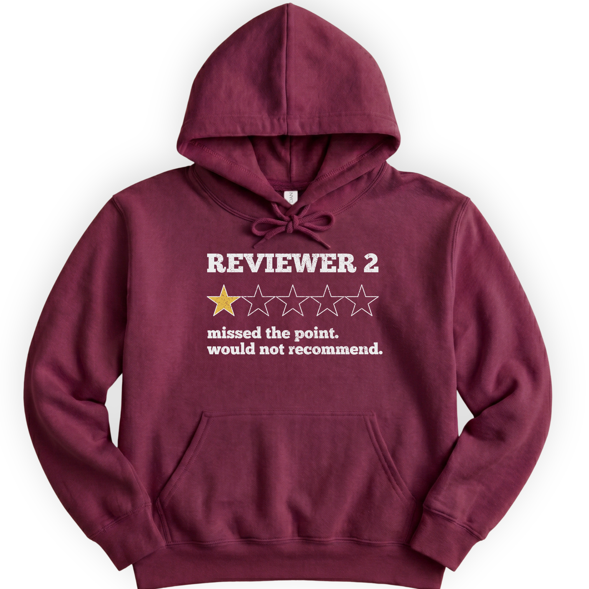 Reviewer 2 Star Review hoodie — Maroon