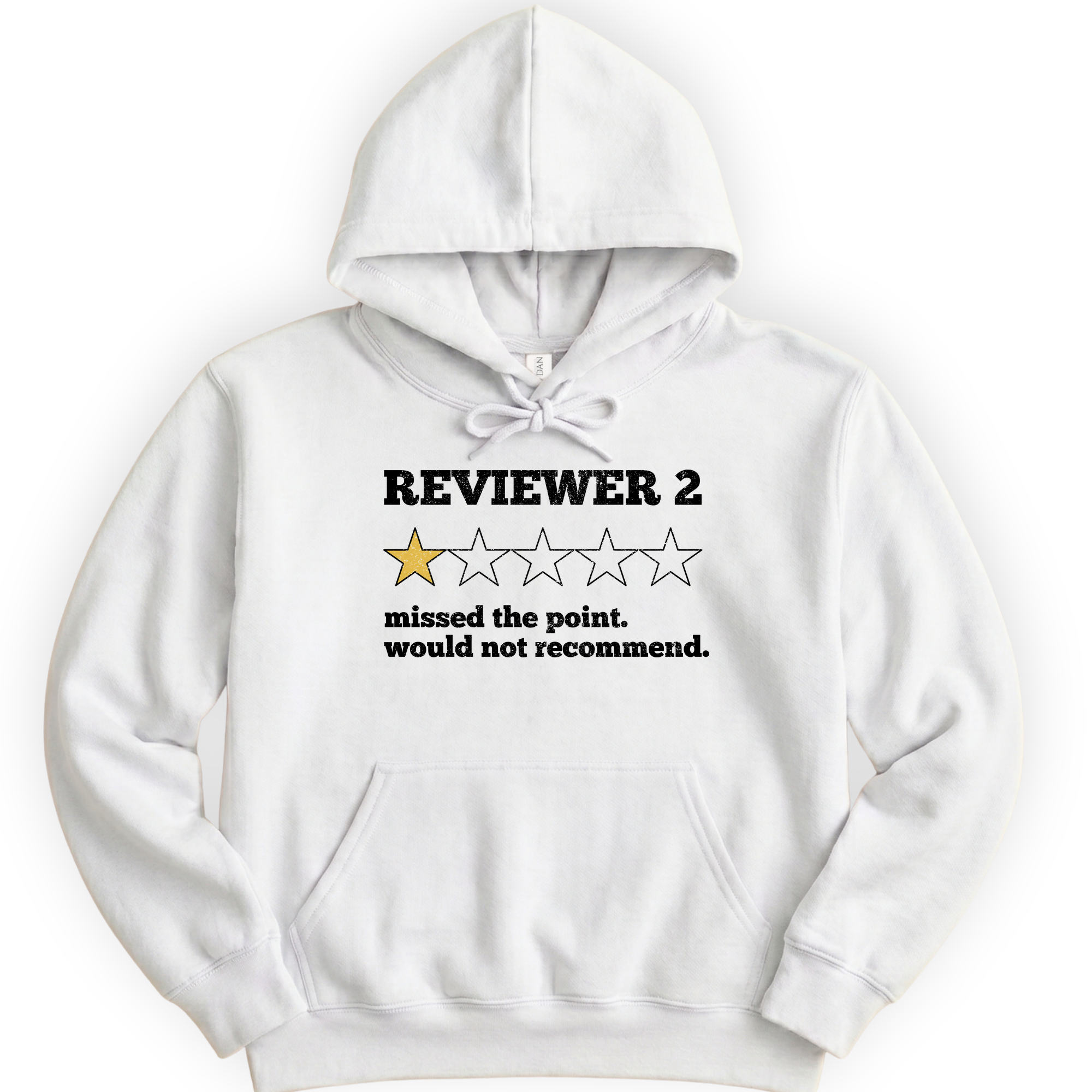 Reviewer 2 Star Review hoodie — White