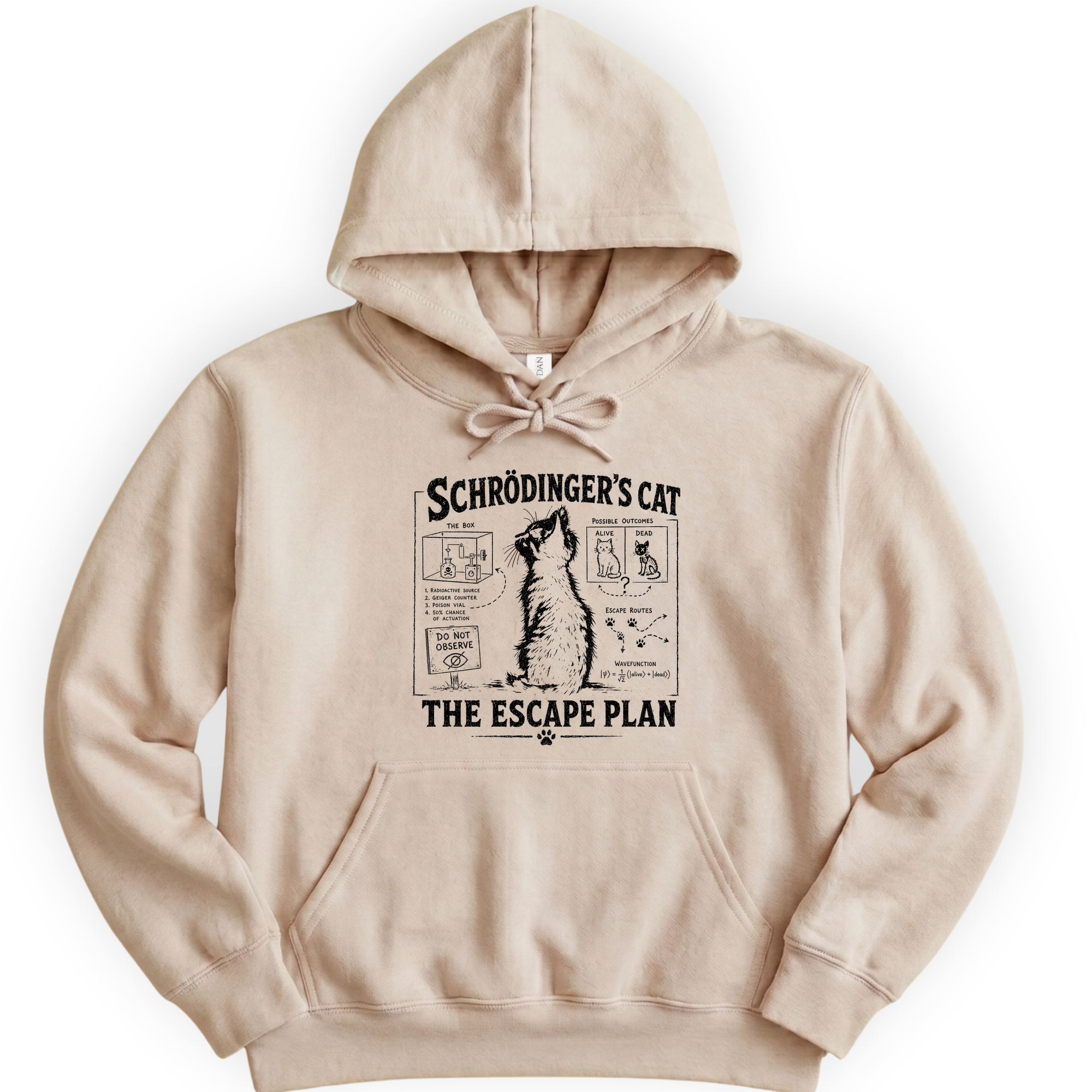 Schrödinger's Cat hoodie — Sand