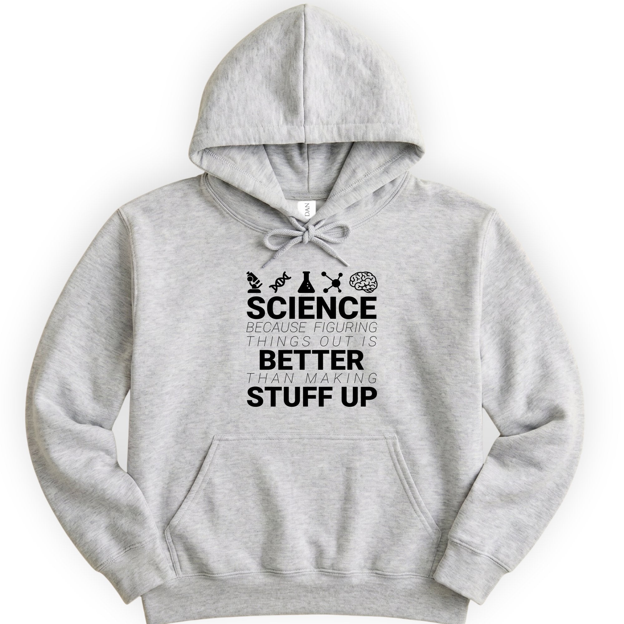 Science Because Figuring Things hoodie — Ash