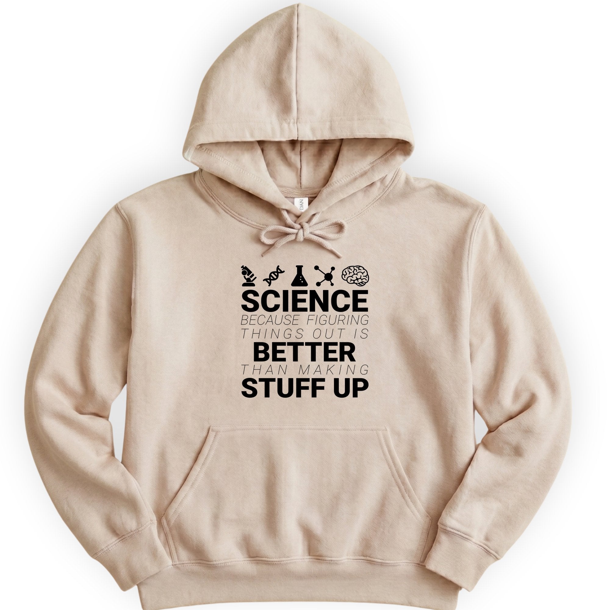 Science Because Figuring Things hoodie — Sand