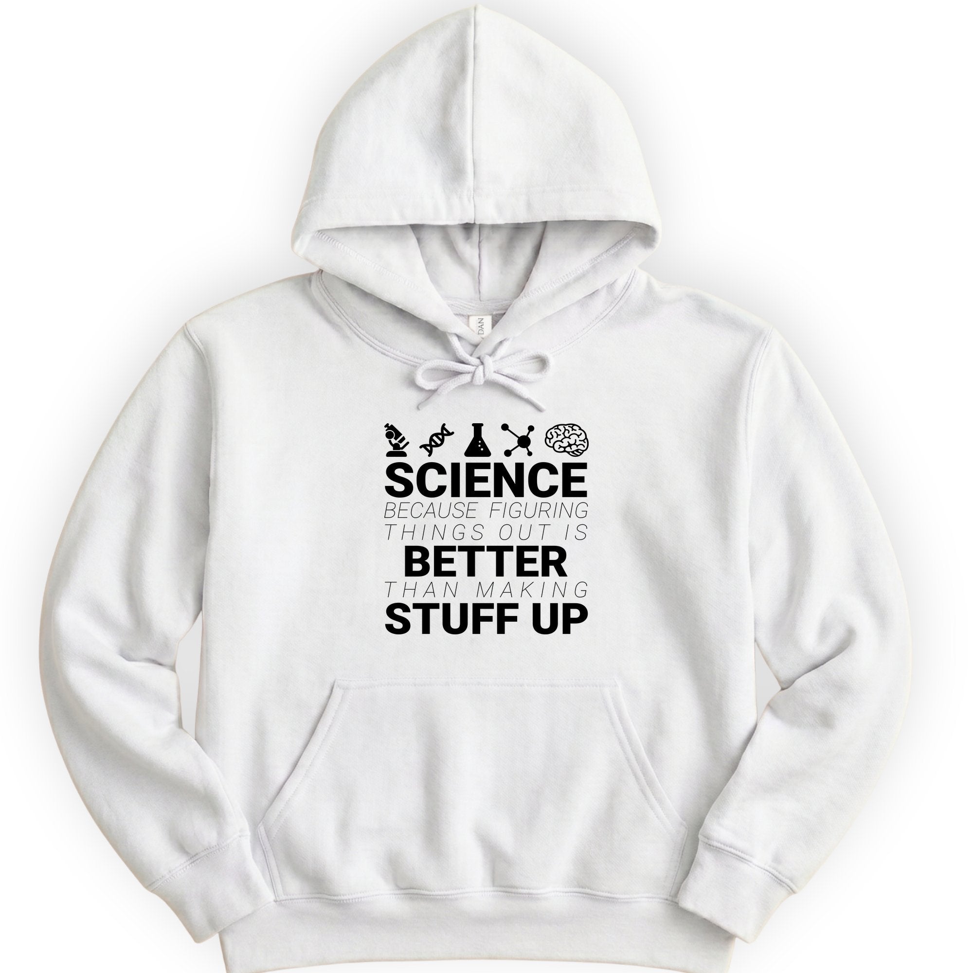 Science Because Figuring Things hoodie — White