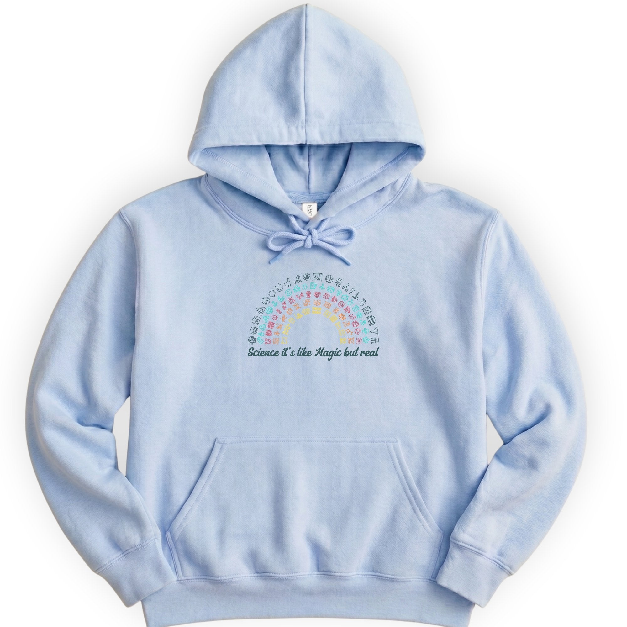 Science Rainbow hoodie — Light Blue