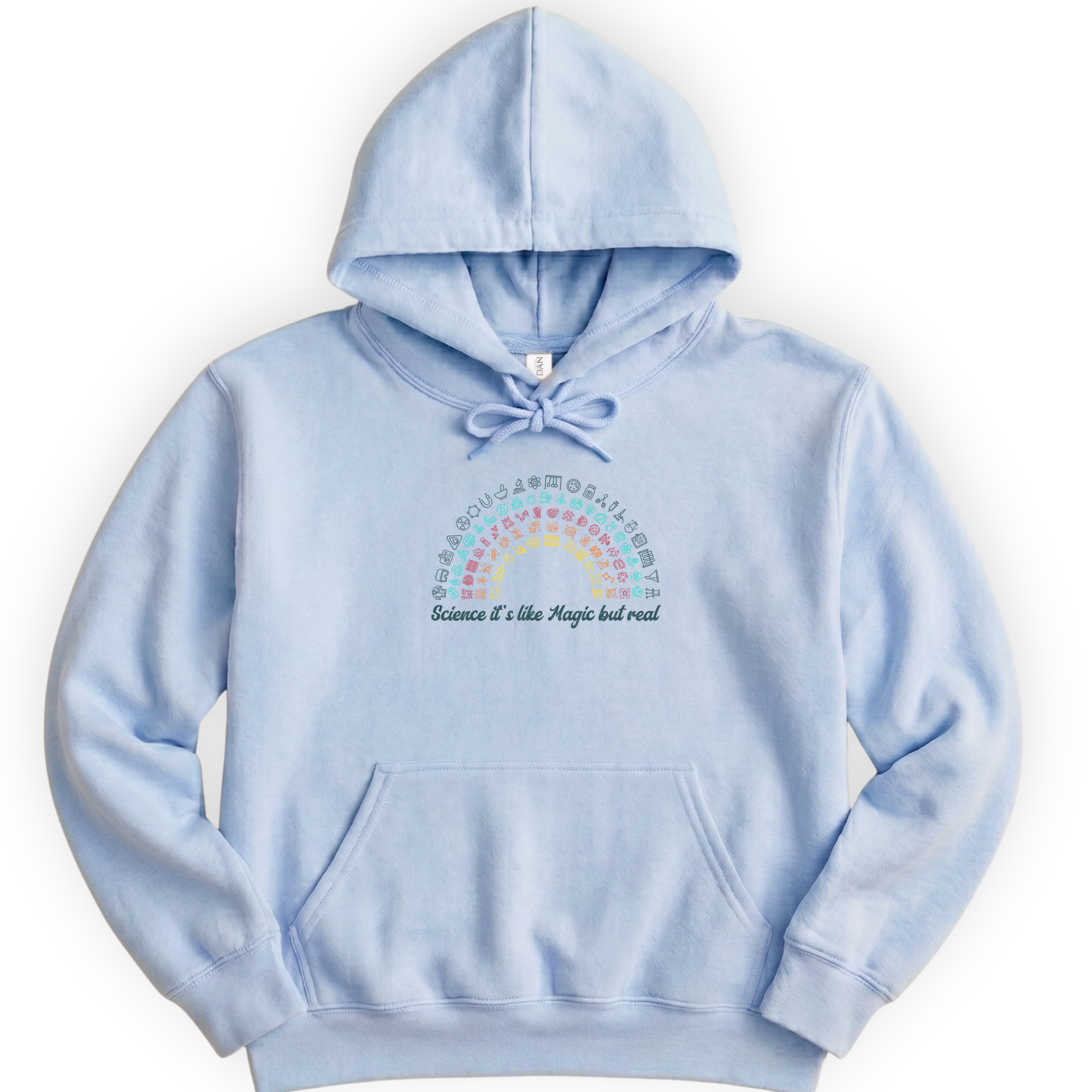 Science Rainbow hoodie — Light Blue