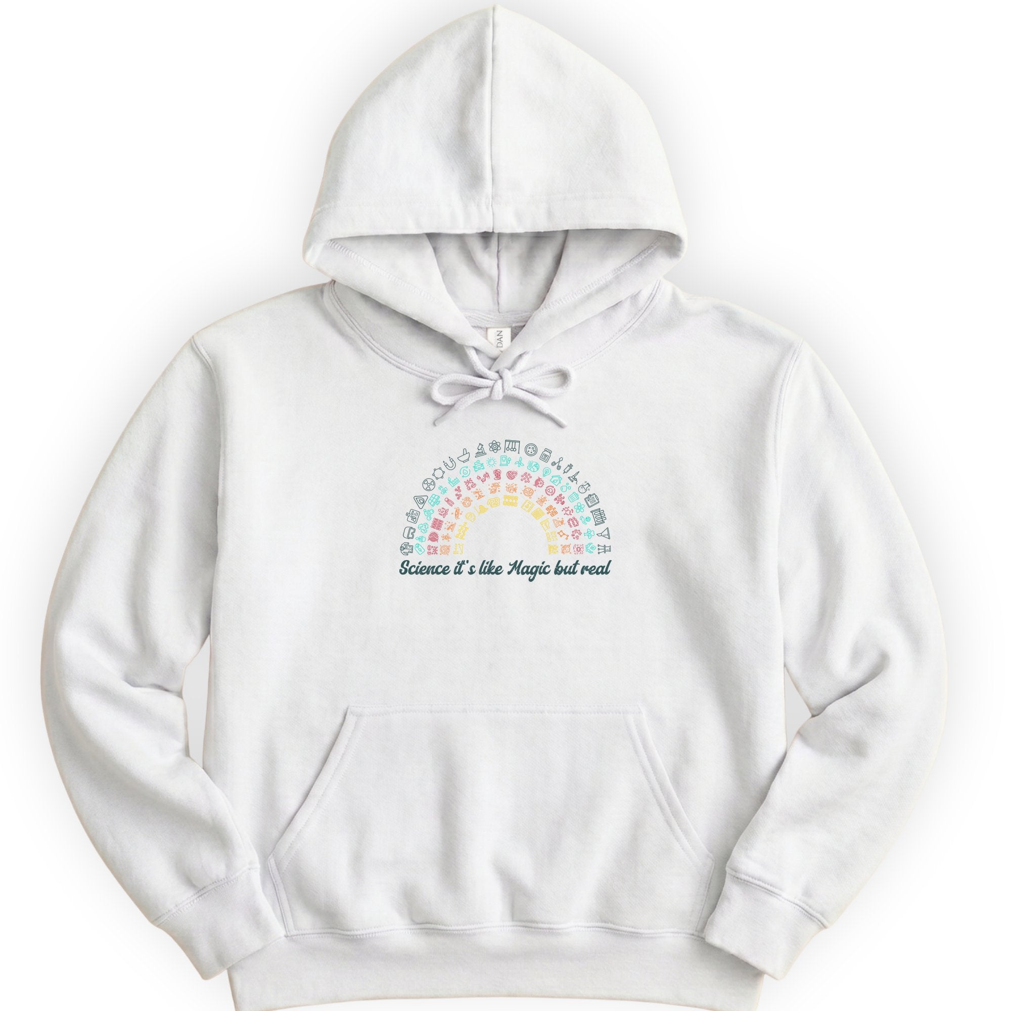 Science Rainbow hoodie — White