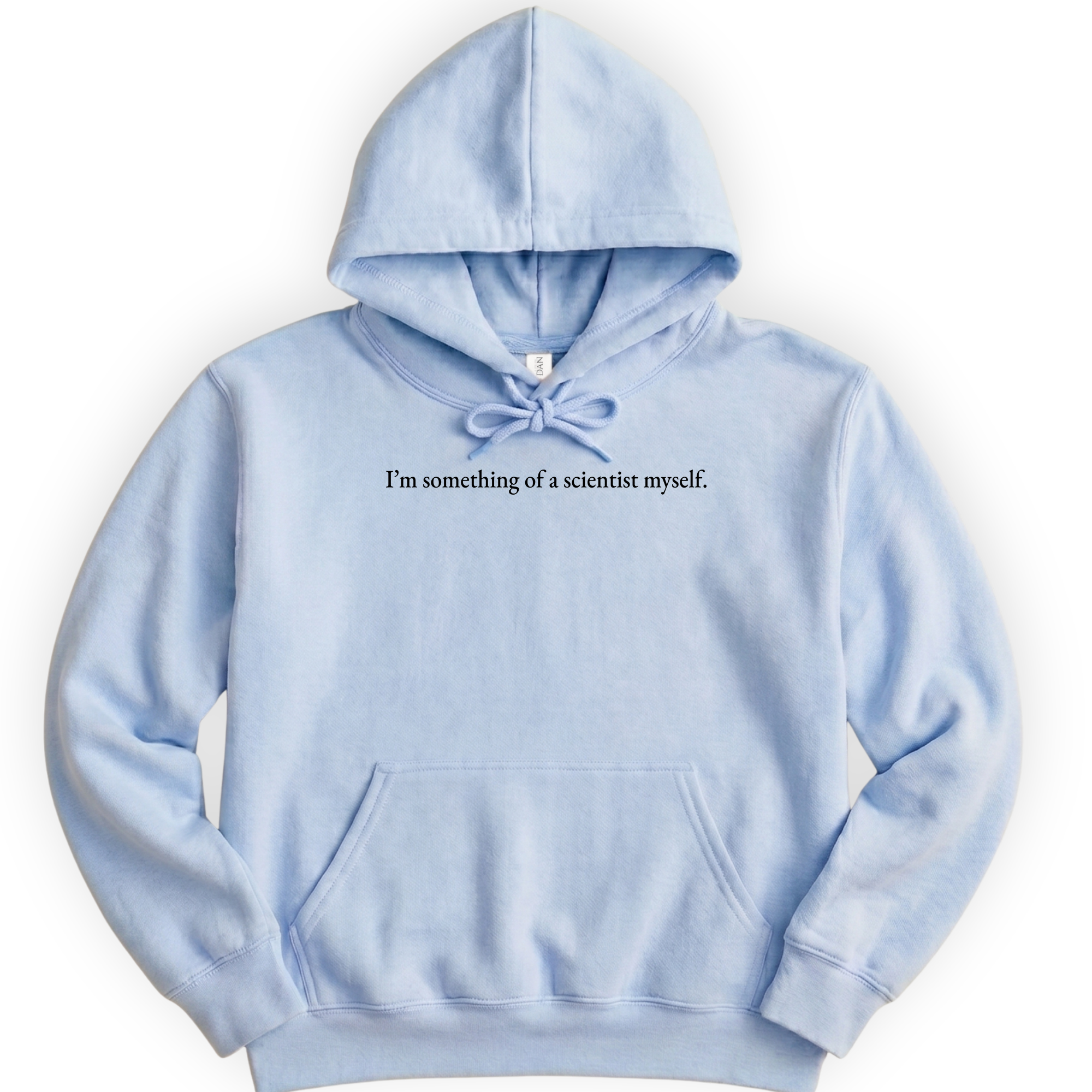 I'm Something Of A Scientist hoodie — Light Blue