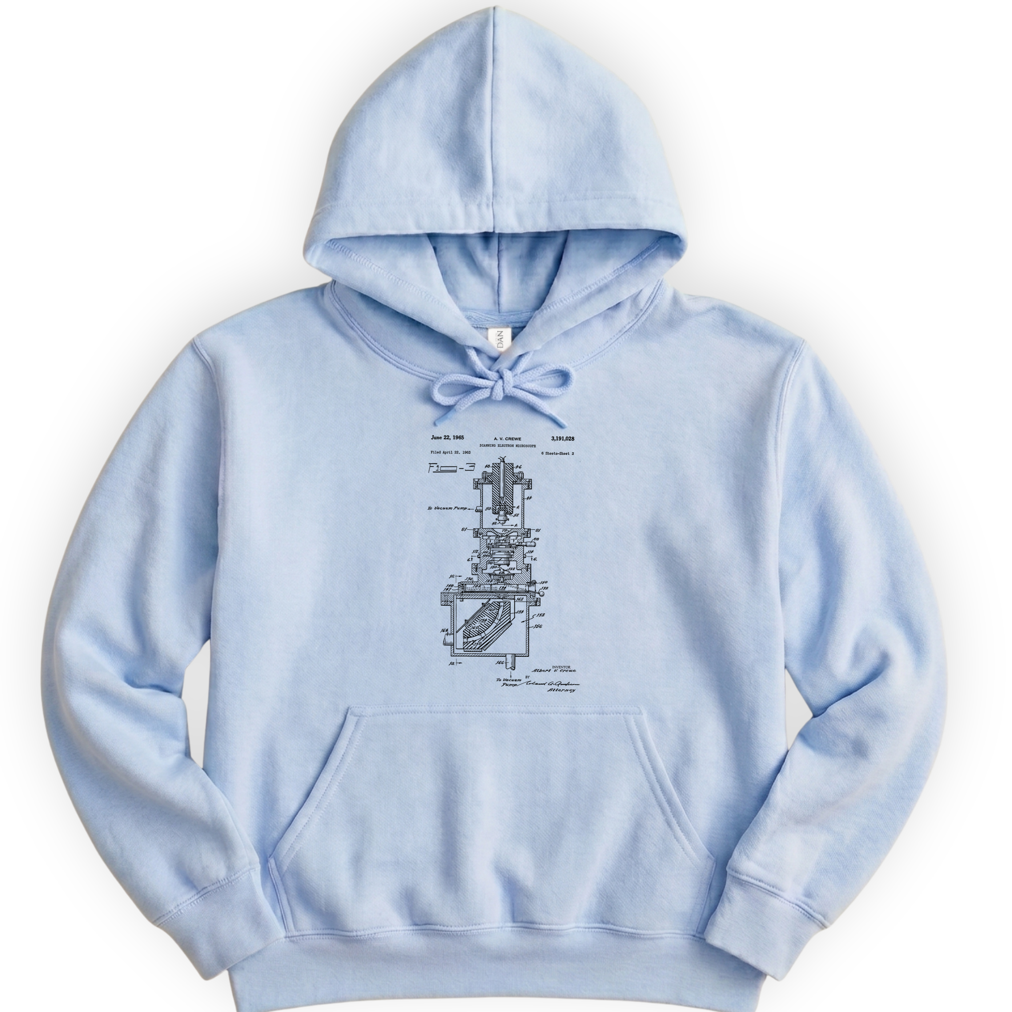 SEM Patent hoodie — Light Blue