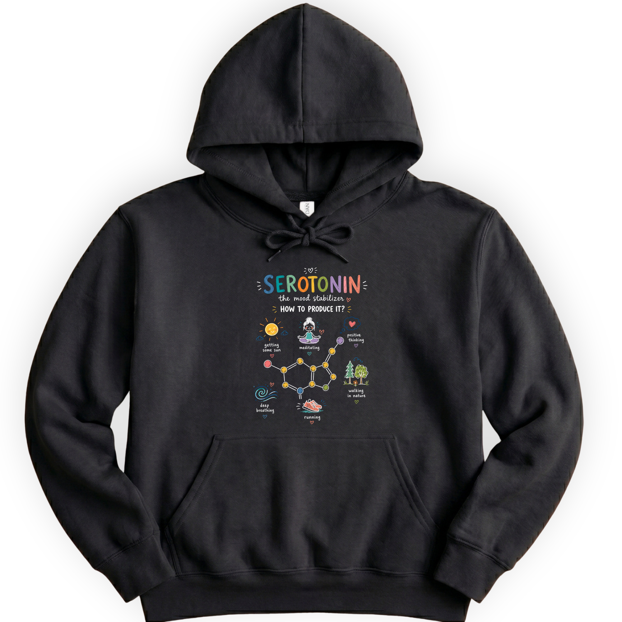 Serotonin hoodie — Black