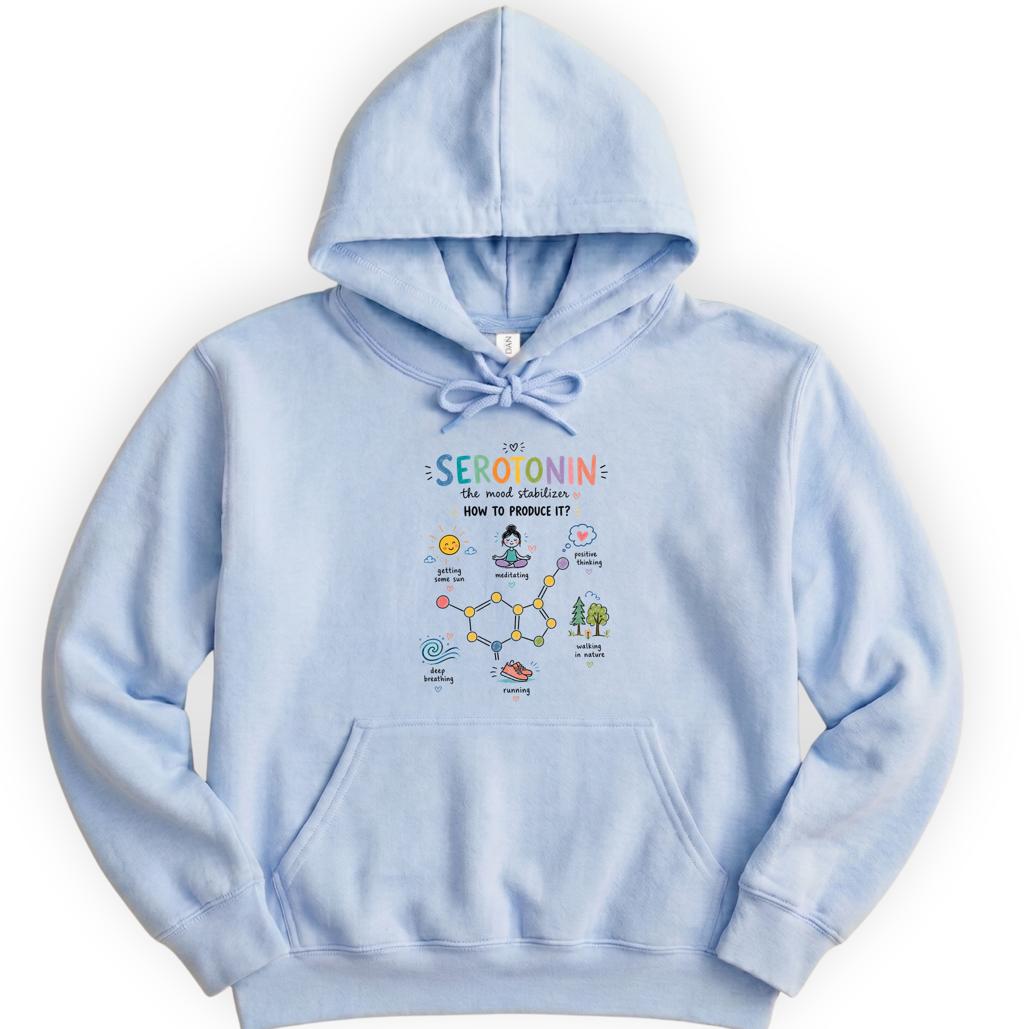 Serotonin hoodie — Light Blue