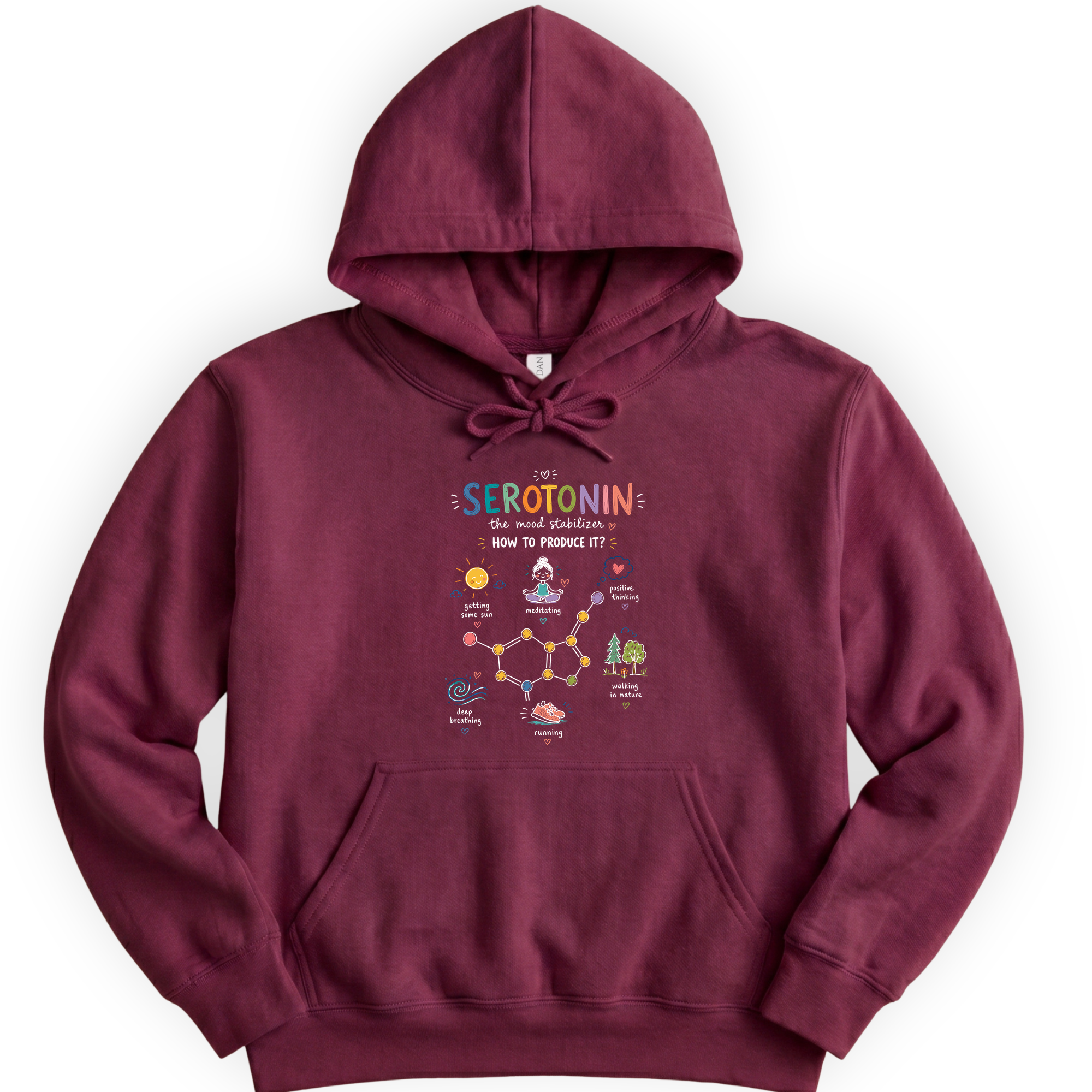 Serotonin hoodie — Maroon