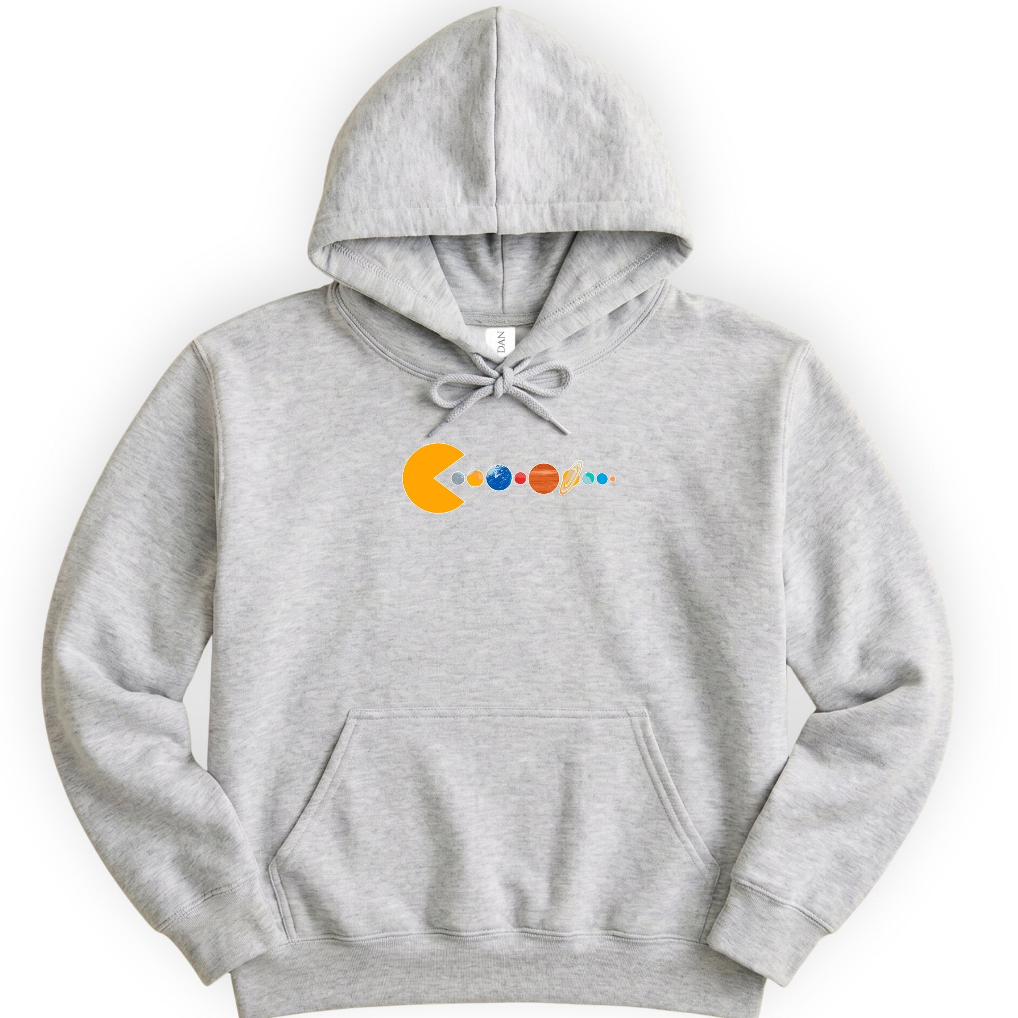 Solar System Pac Man hoodie — Ash