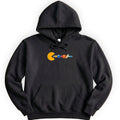 Solar System Pac Man hoodie — Black