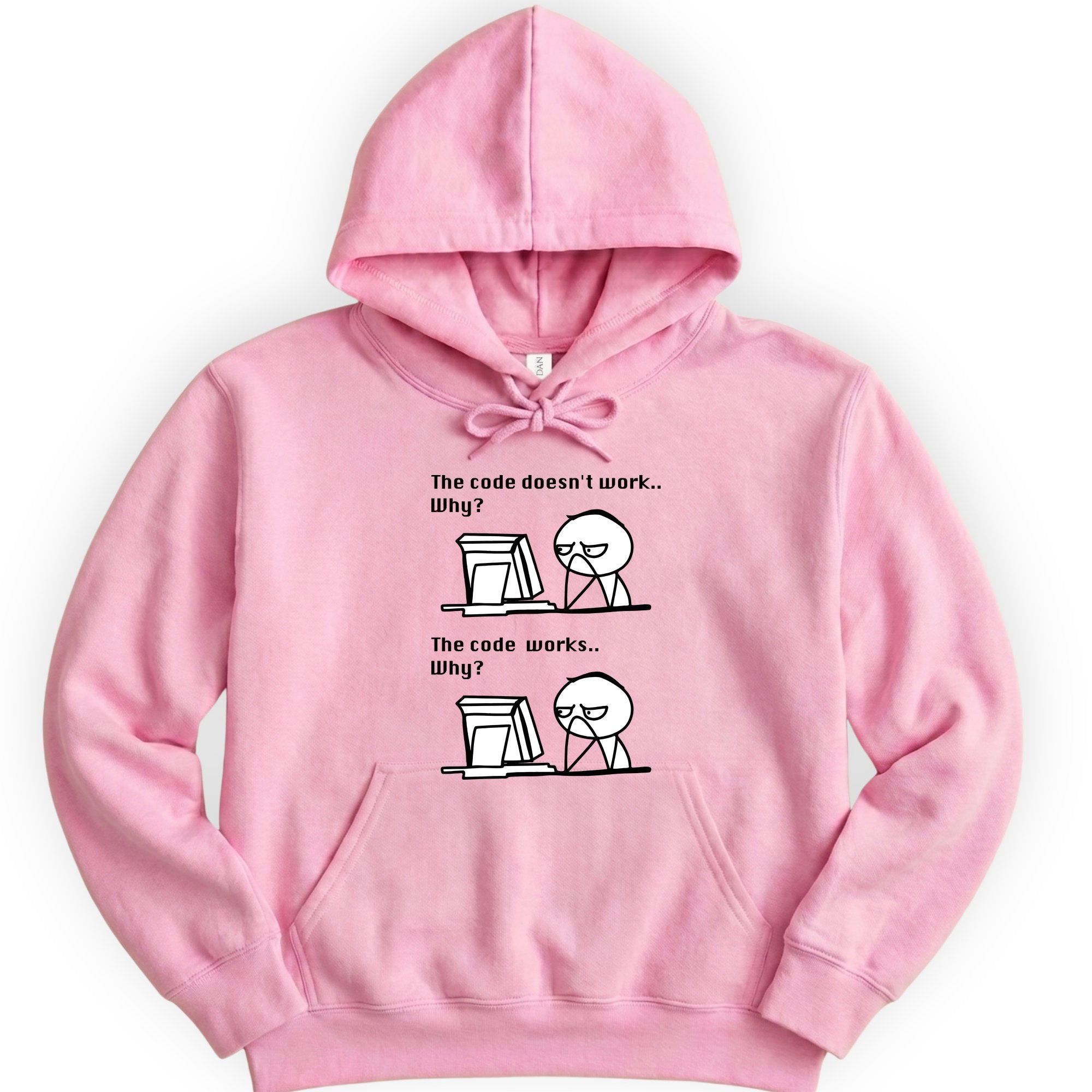 The Code Works hoodie — Light Pink