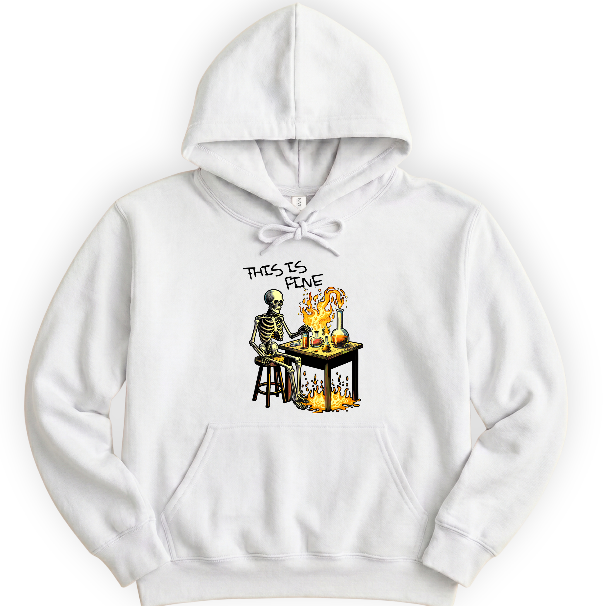 This Is Fine hoodie — White