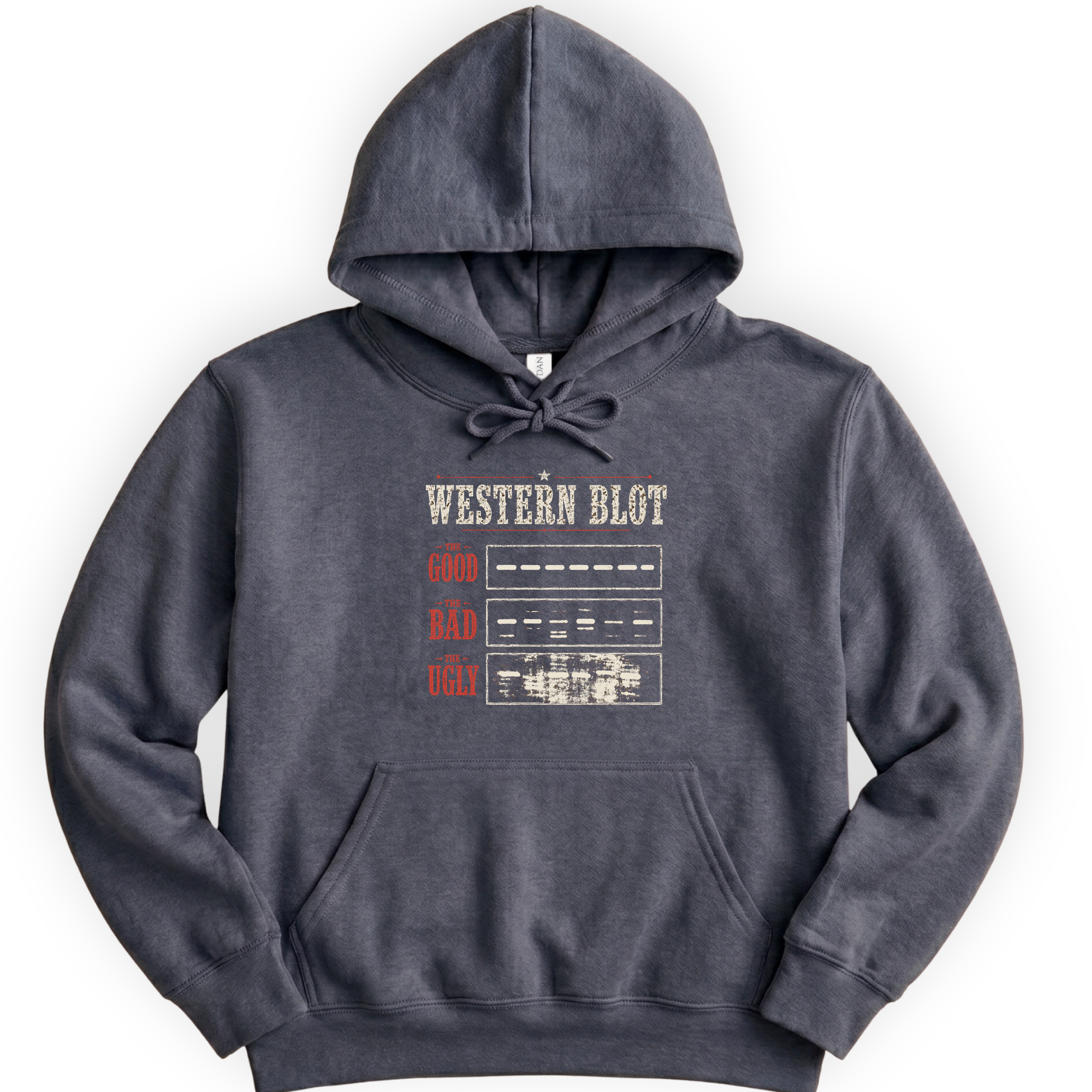 Western Blot hoodie — Dark Heather