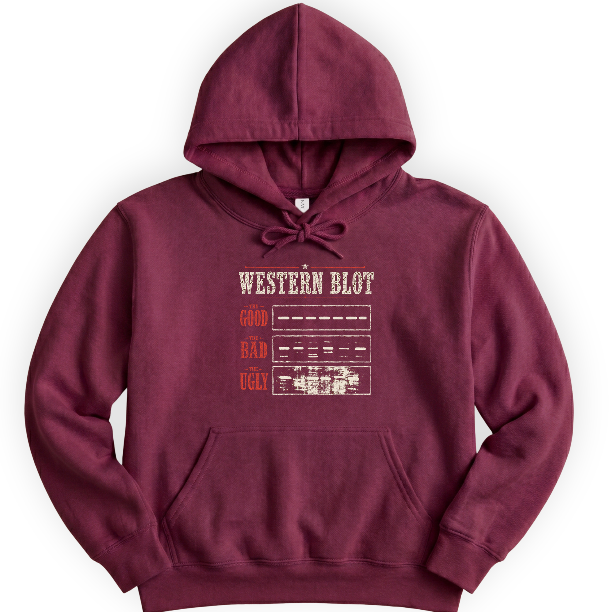 Western Blot hoodie — Maroon