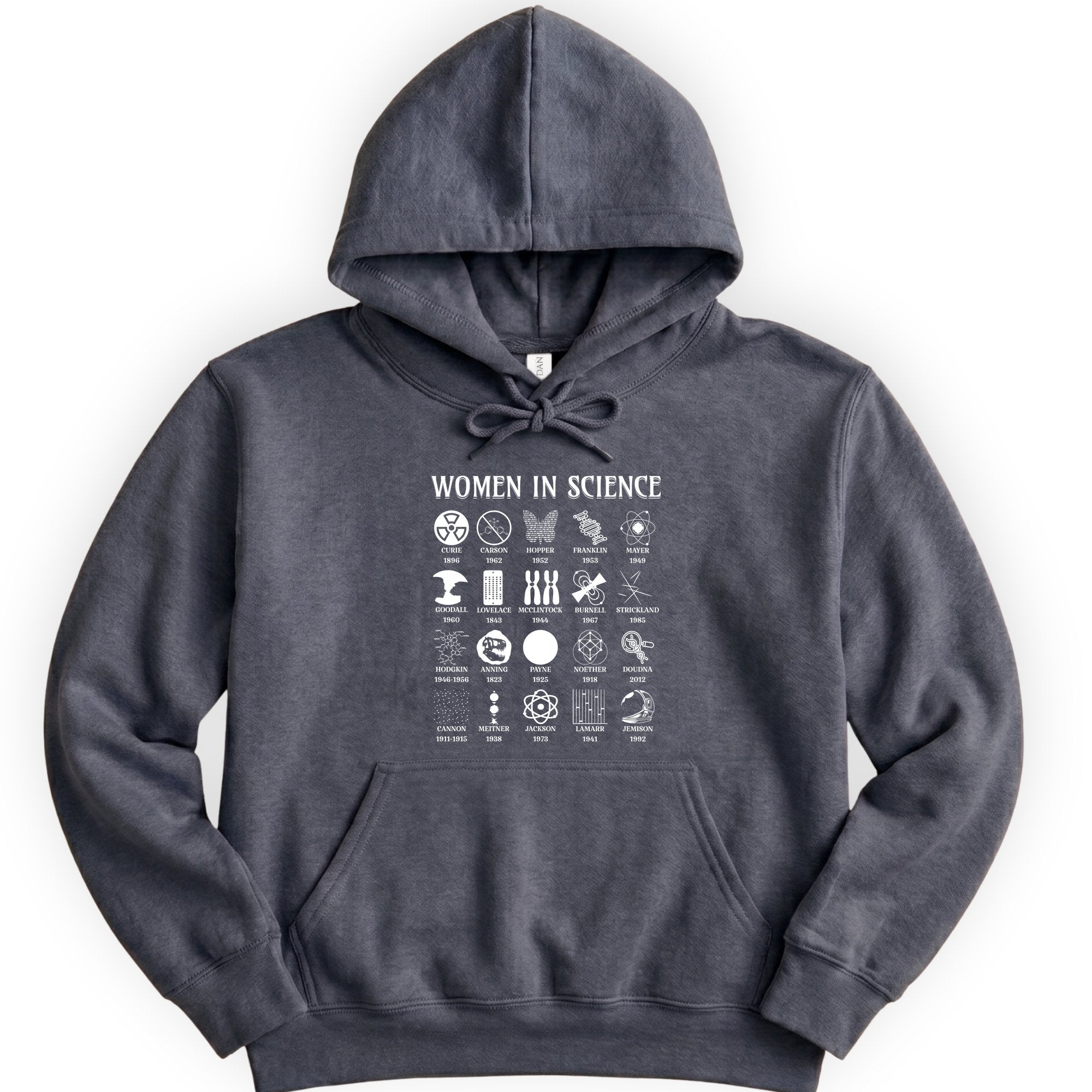 Women Science Pioneers hoodie — Dark Heather