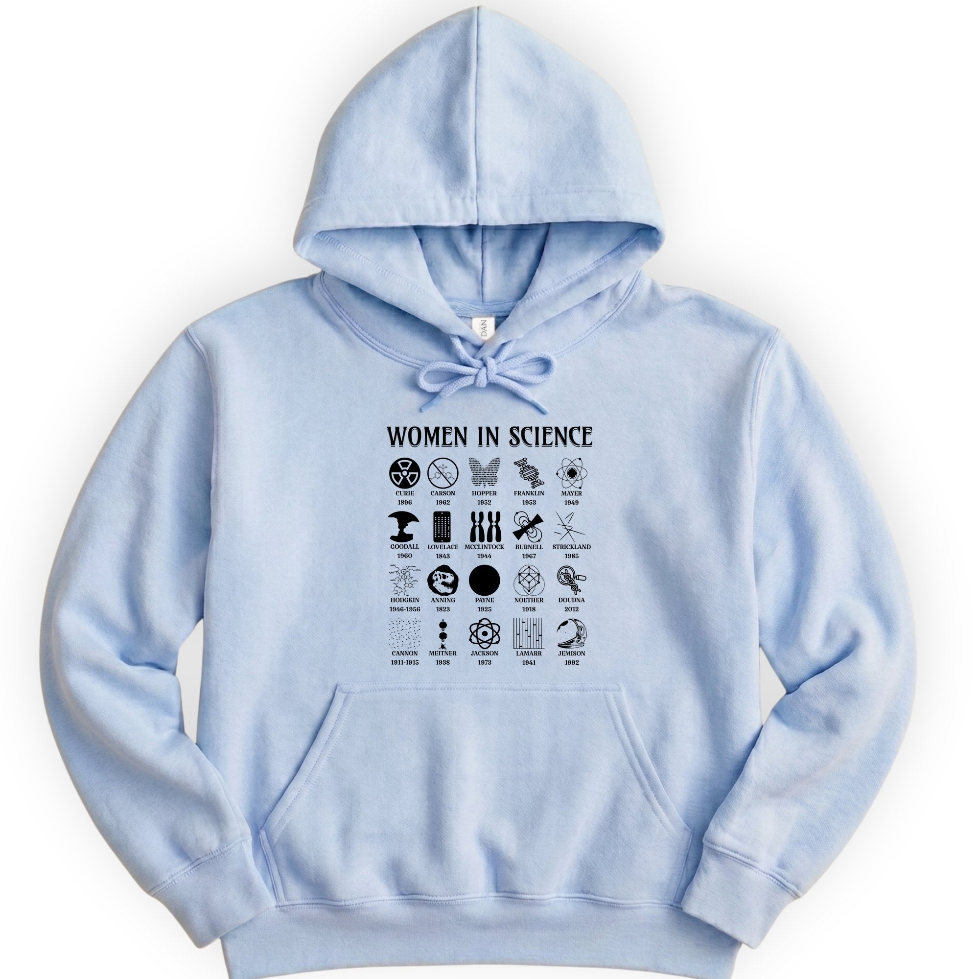 Women Science Pioneers hoodie — Light Blue