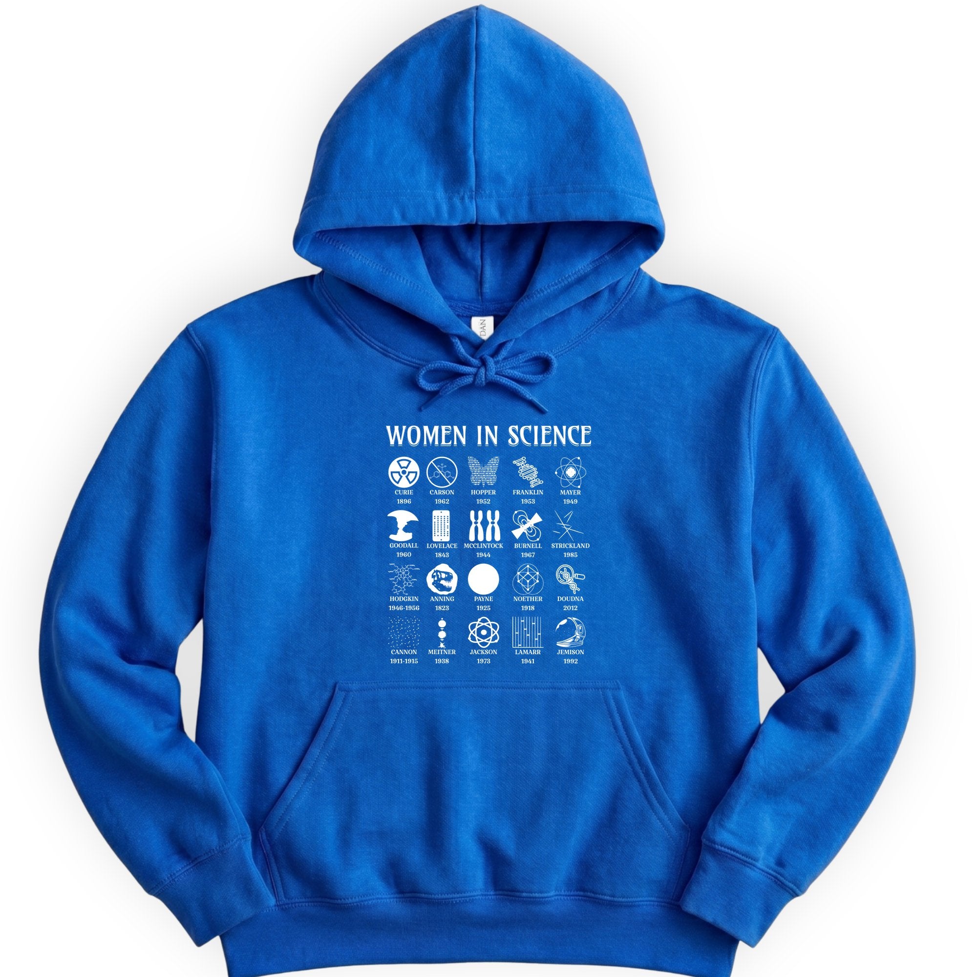 Women Science Pioneers hoodie — Royal