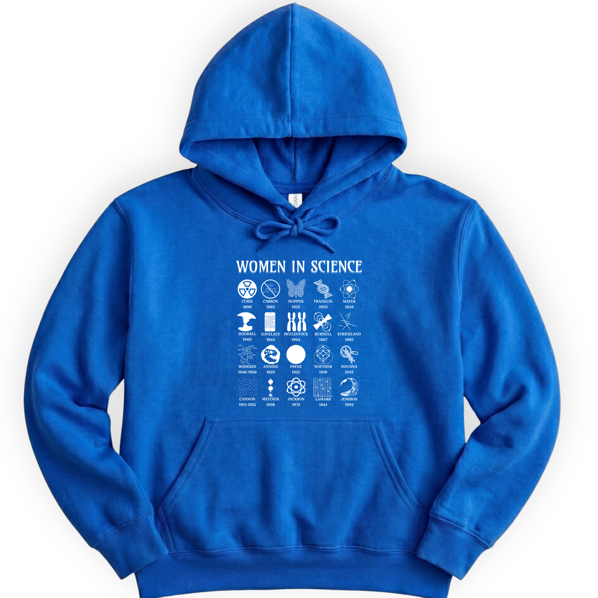 Women Science Pioneers hoodie — Royal