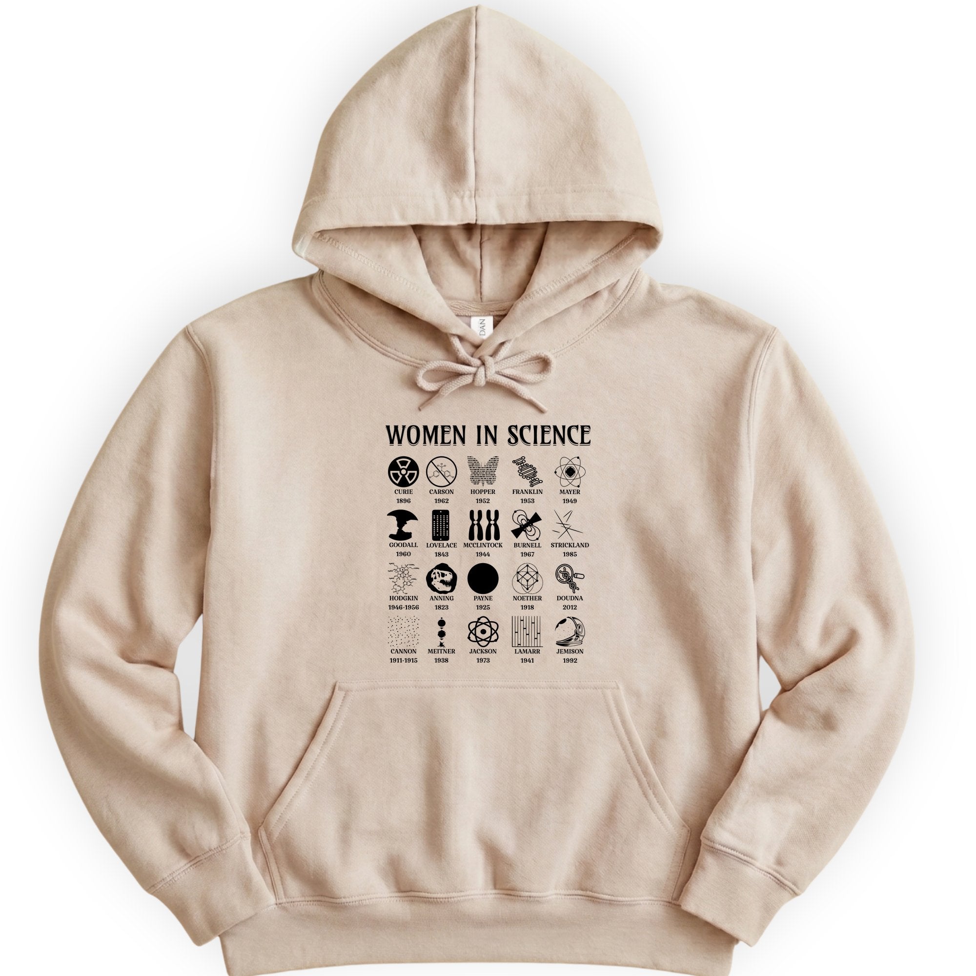 Women Science Pioneers hoodie — Sand