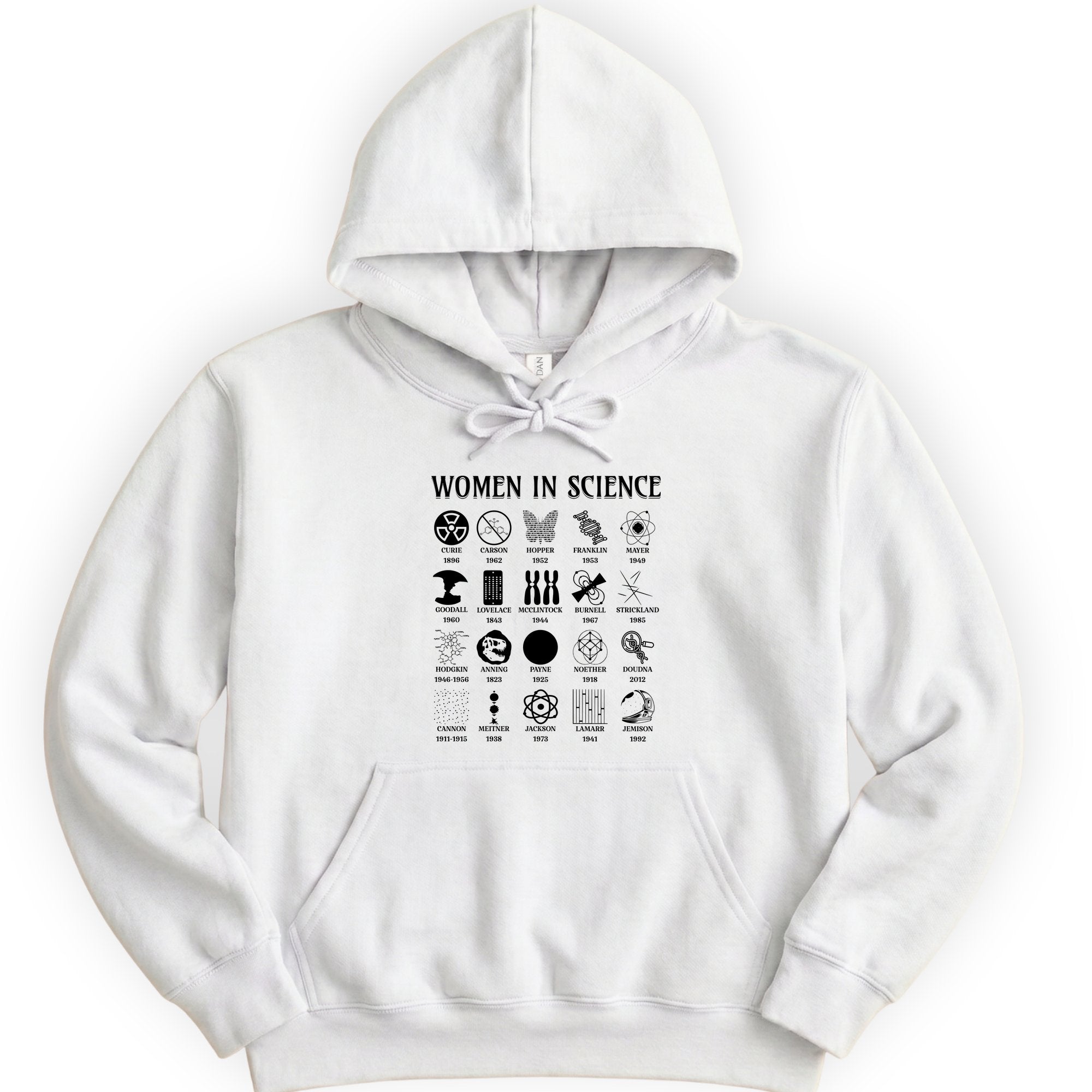 Women Science Pioneers hoodie — White