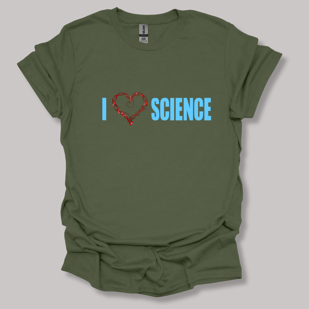 I Love Science T-shirt Military Green / S