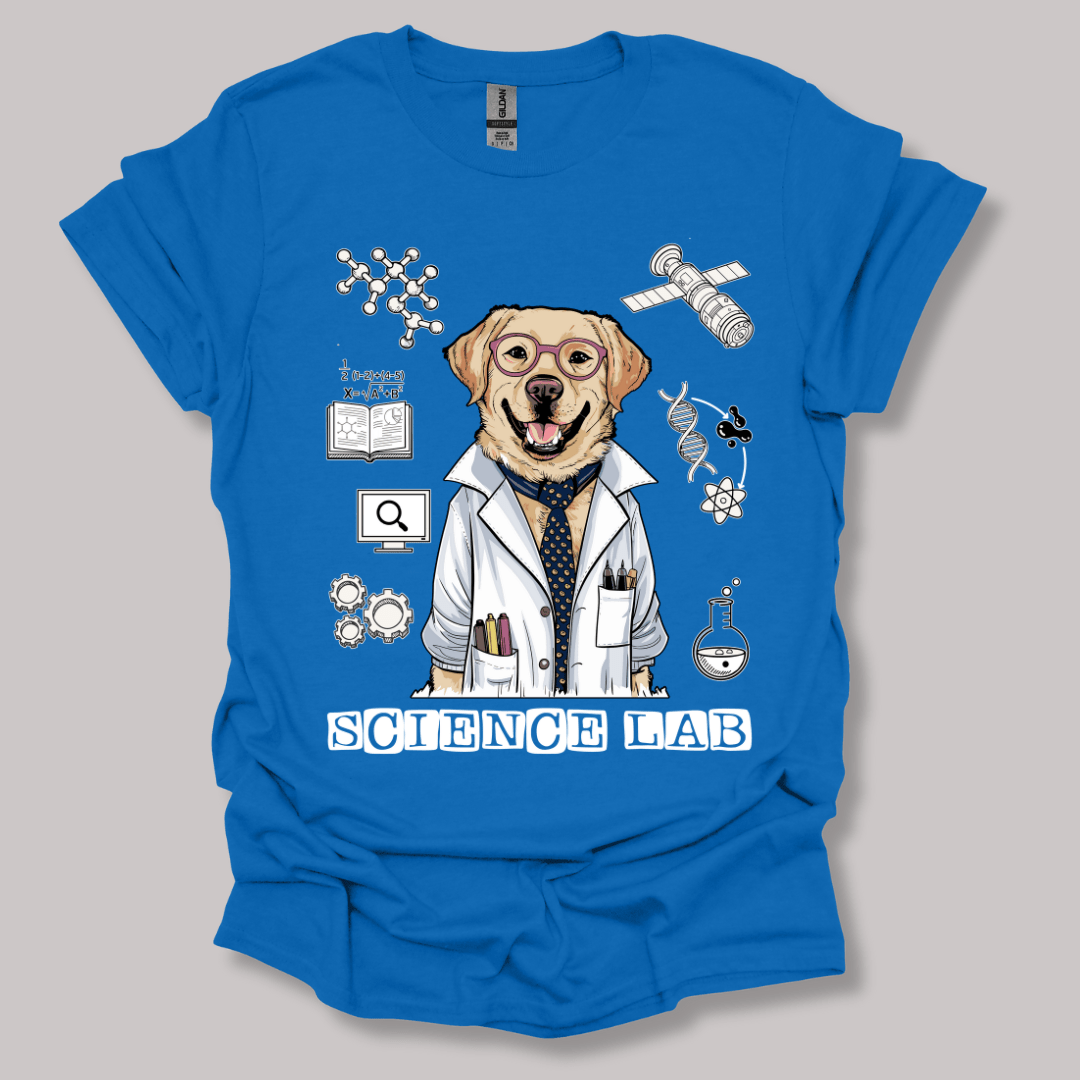 Lab Dog Scientist T-shirt Royal / S