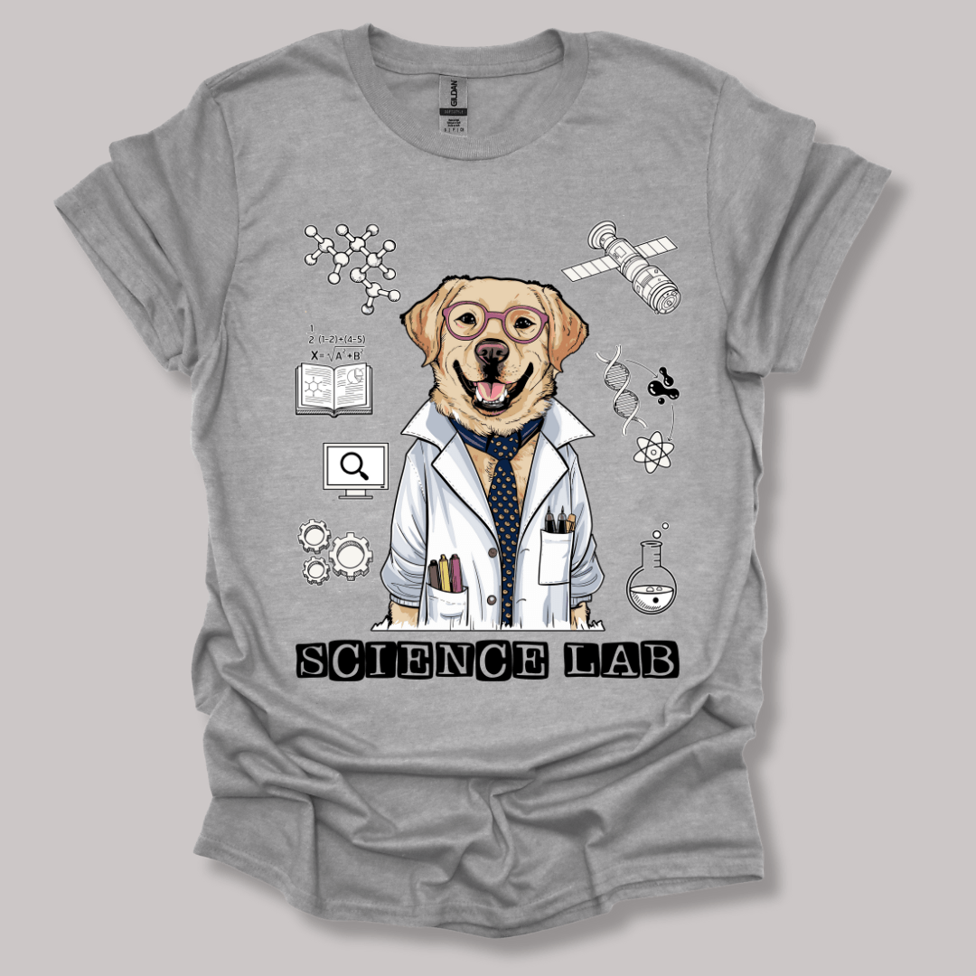 Lab Dog Scientist T-shirt Sports Grey / S