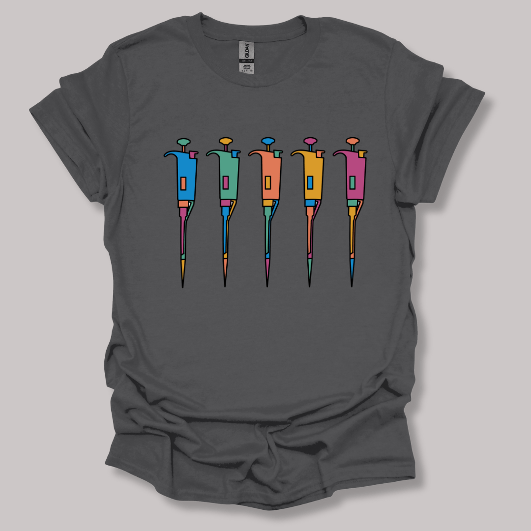 Lab Pipettes T-shirt Charcoal / S
