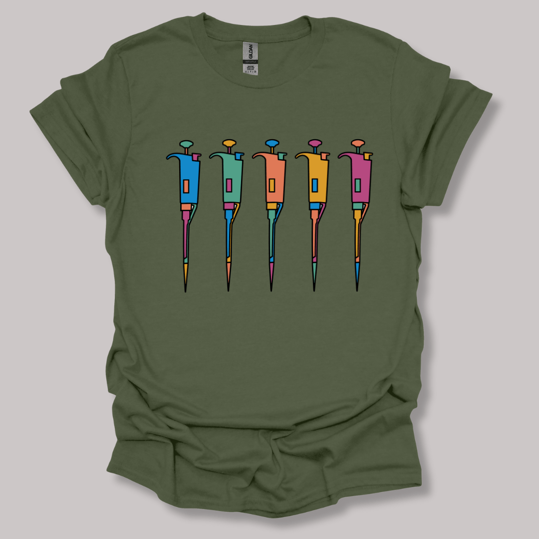 Lab Pipettes T-shirt Military Green / S