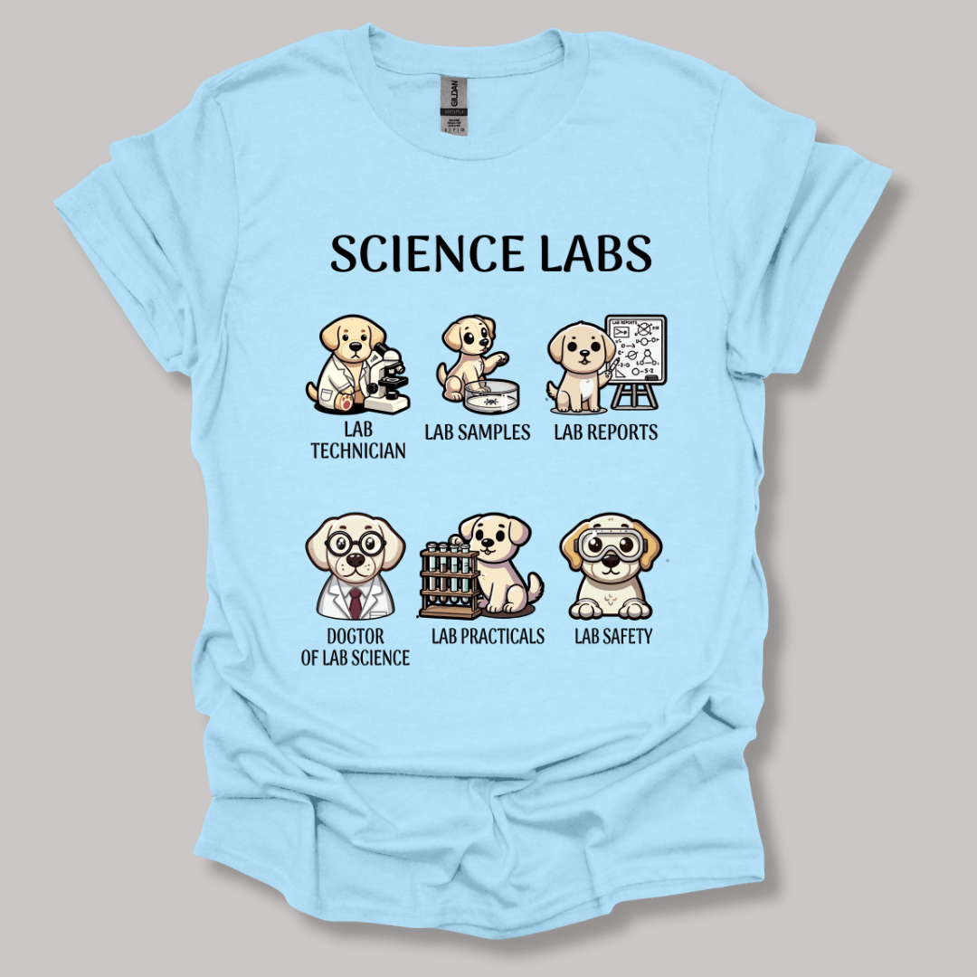 Lab Research Dogs T-Shirt Light Blue / S