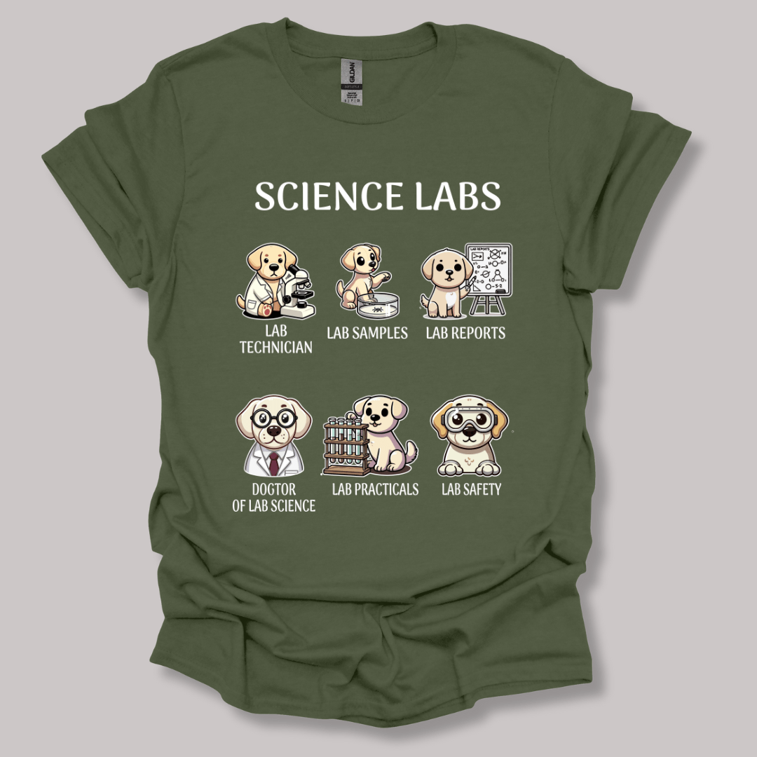 Lab Research Dogs T-Shirt Military Green / S