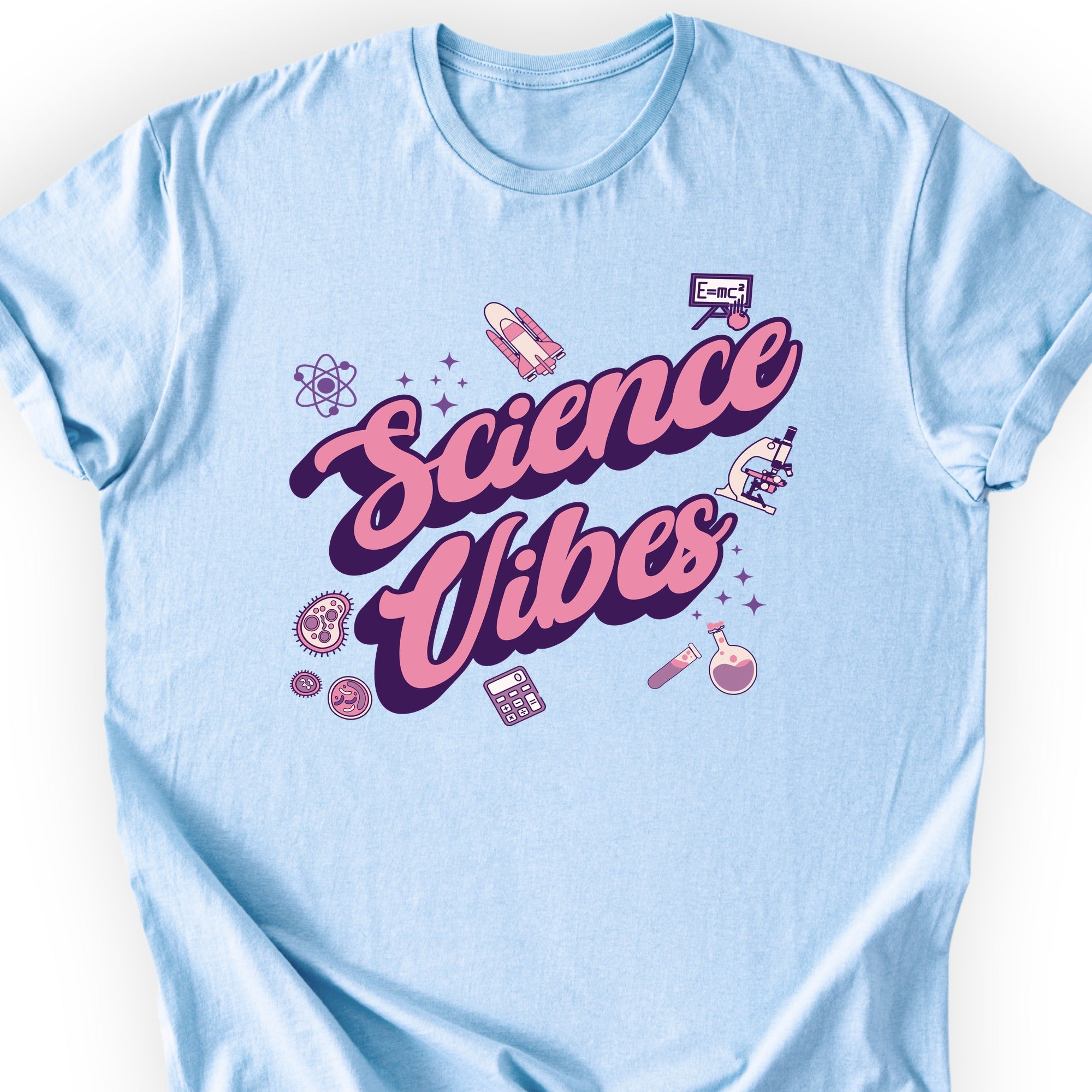 Science Vibes T-shirt Light Blue