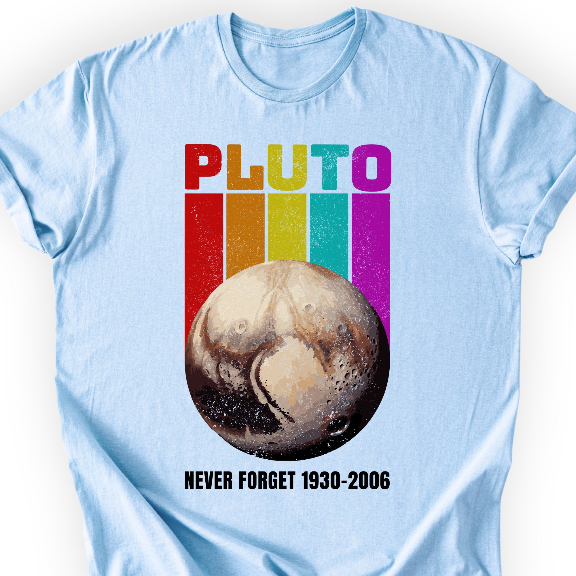 Pluto Never Forget T-shirt Light Blue