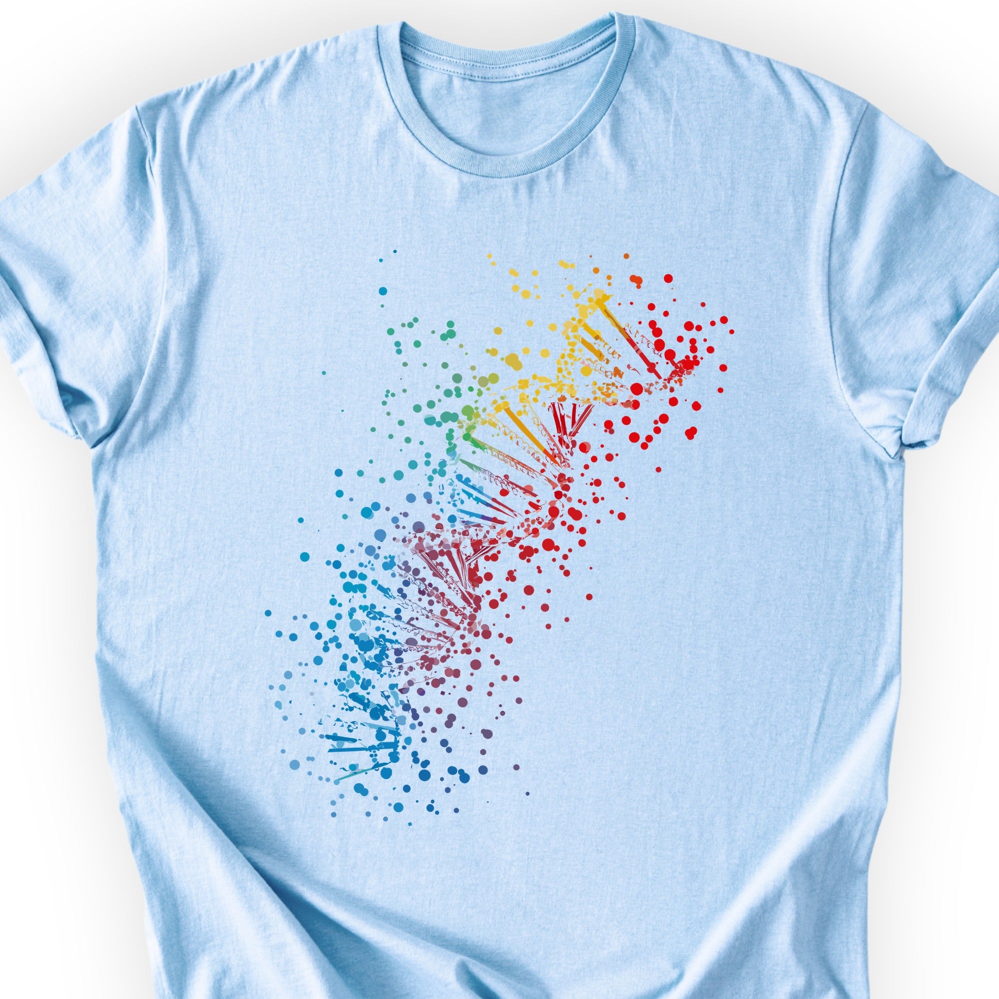 Rainbow DNA T-Shirt Light Blue