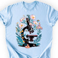 Floral Microscope T-shirt Light Blue