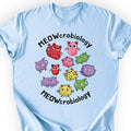 Meowcrobiology  T-shirt Light Blue