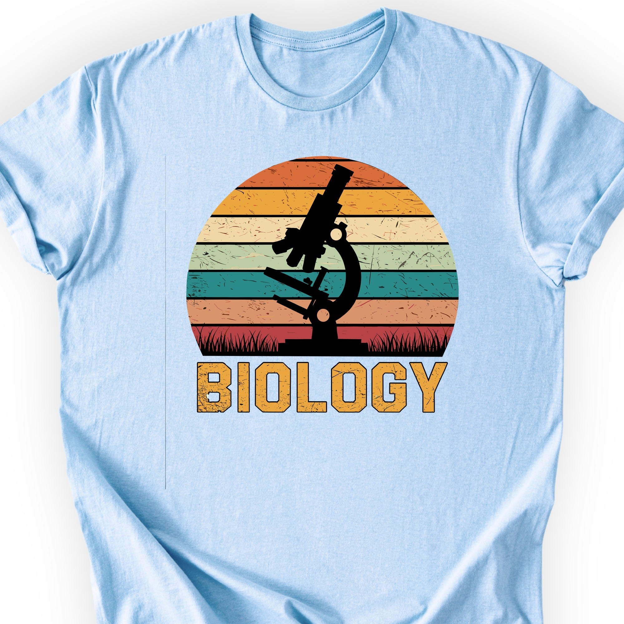 Microscope Sunset T-shirt Light Blue